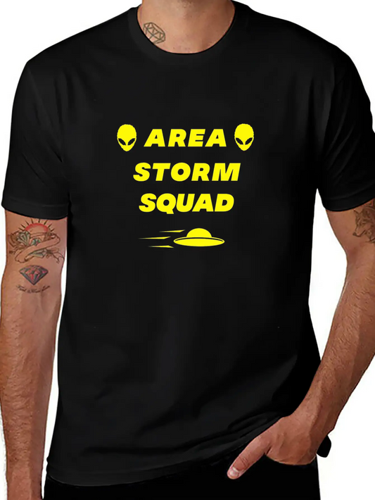 Area Storm Squad Alien UFO Saucer Scifi Basic Graphic T-Shirt – Daily Comfort In Soft Cotton