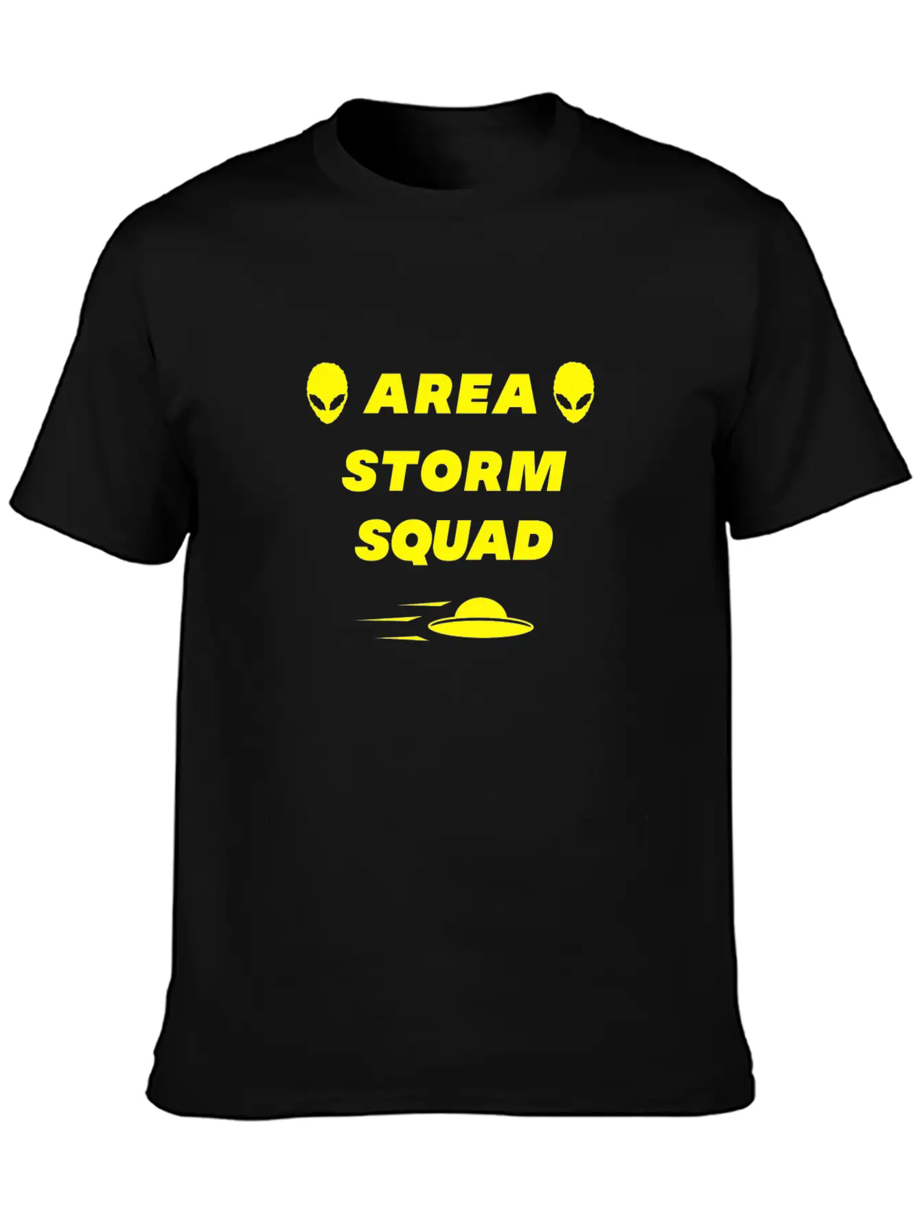 Area Storm Squad Alien UFO Saucer Scifi Basic Graphic T-Shirt – Daily Comfort In Soft Cotton