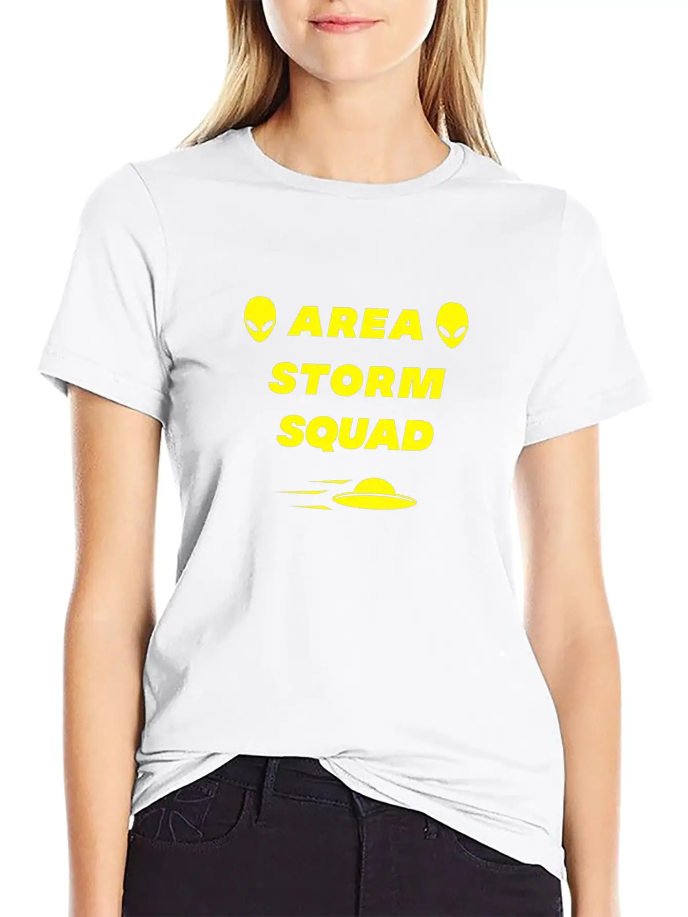 Area Storm Squad Alien UFO Saucer Scifi Basic Graphic T-Shirt – Daily Comfort In Soft Cotton