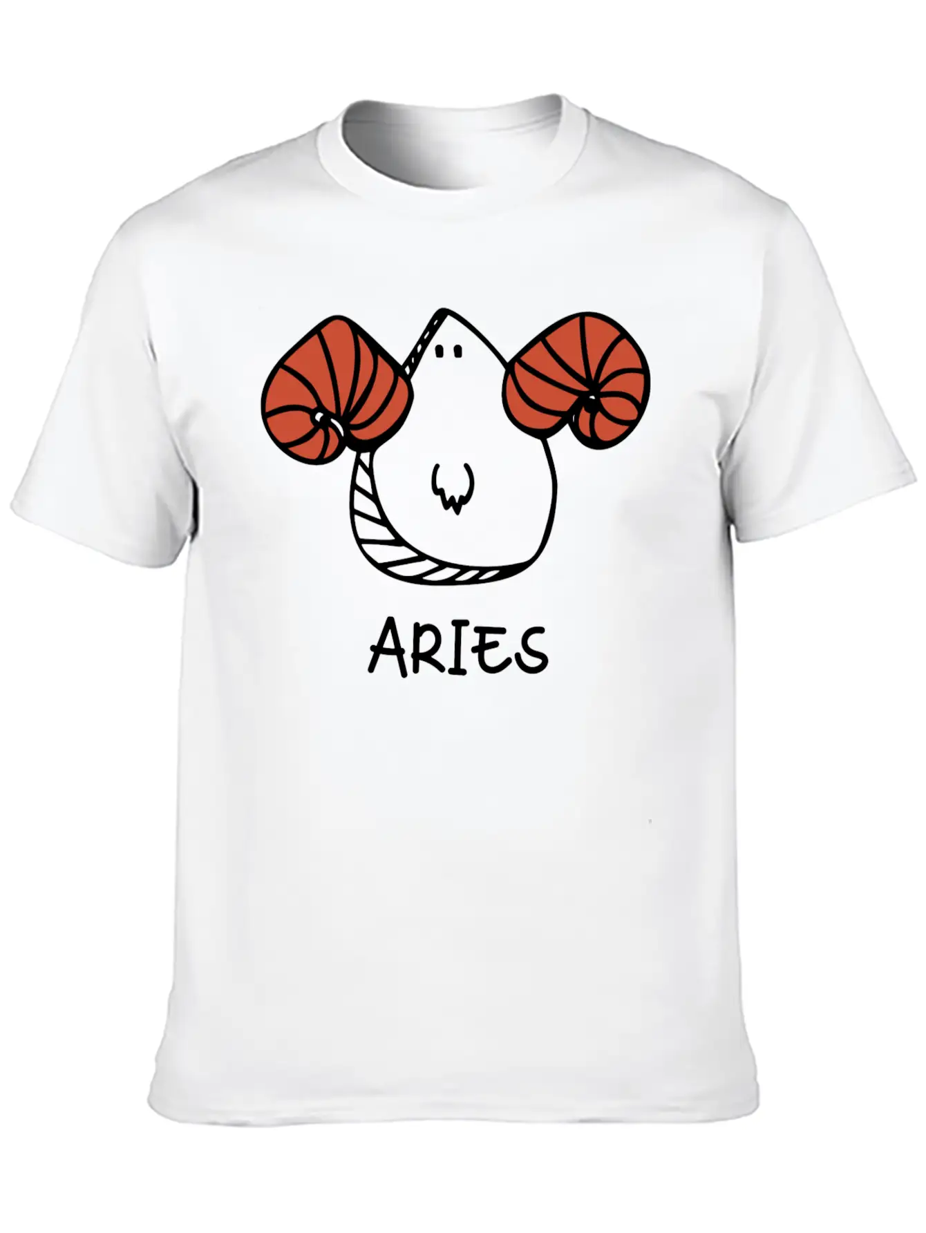 Aries Doodle Classic Fit Graphic Tee For Daily Comfort – Unisex Cotton Shirt