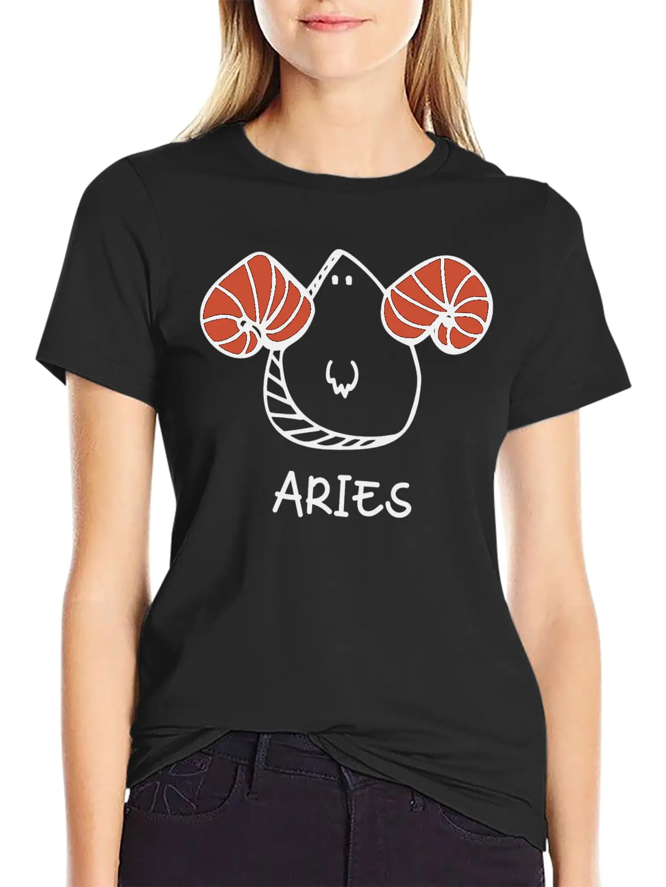 Aries Doodle Classic Fit Graphic Tee For Daily Comfort – Unisex Cotton Shirt