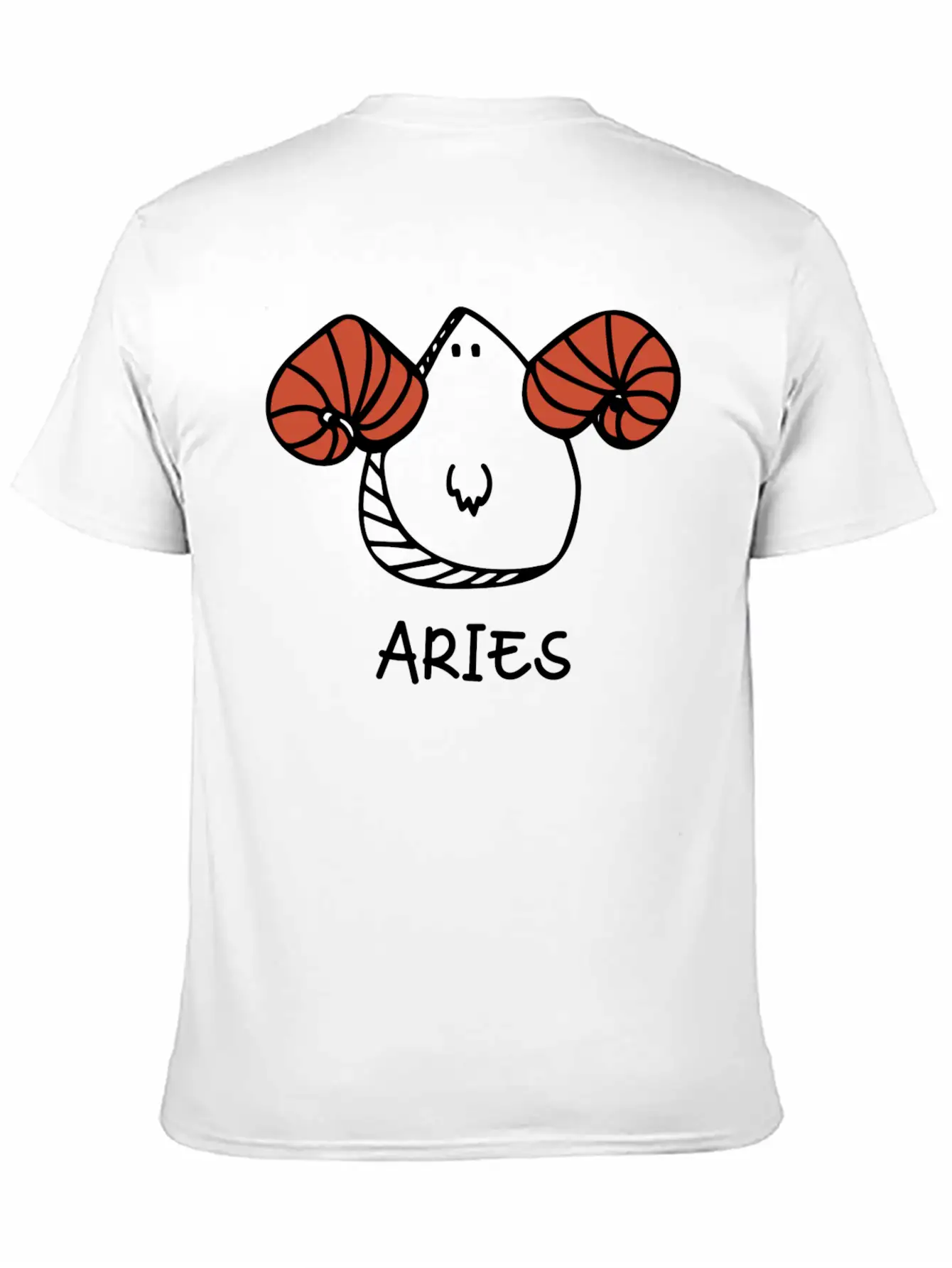 Aries Doodle Classic Fit Graphic Tee For Daily Comfort – Unisex Cotton Shirt