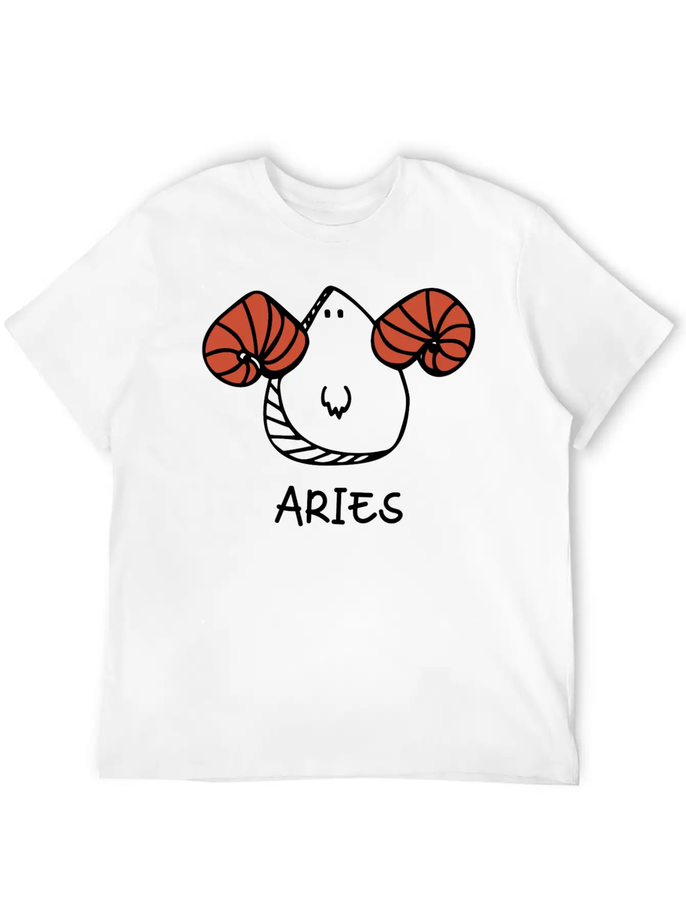 Aries Doodle Classic Fit Graphic Tee For Daily Comfort – Unisex Cotton Shirt