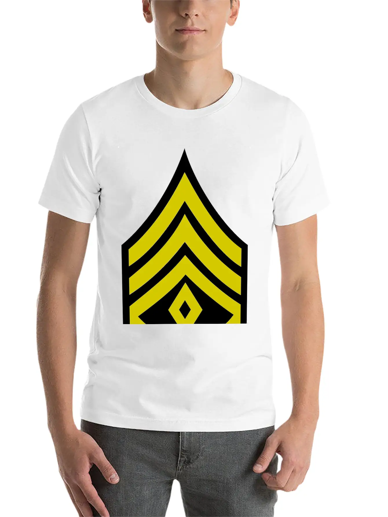 Army Rank First Sergeant Patch Modern Fit Casual T-Shirt – Clean And Versatile Design