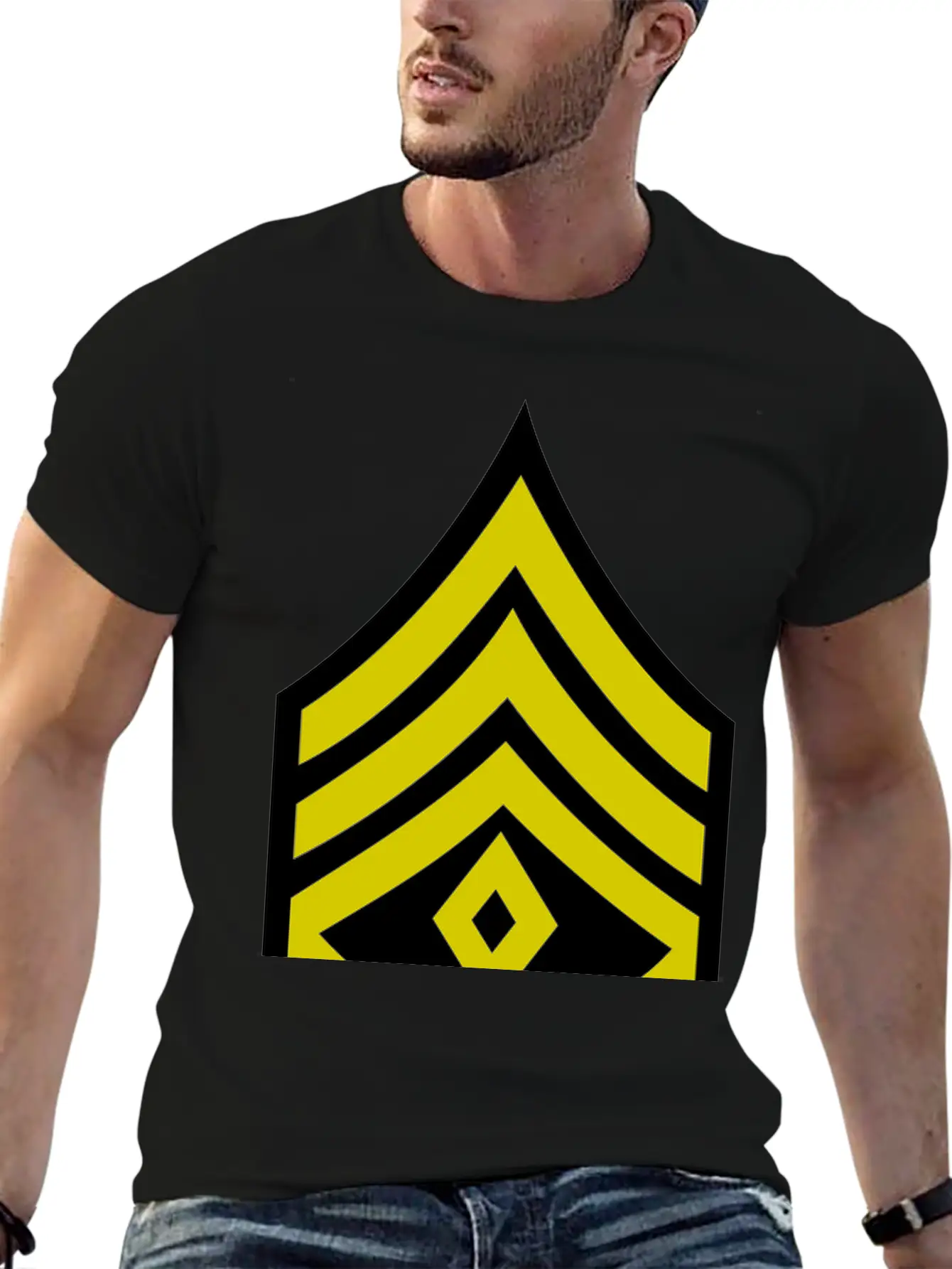 Army Rank First Sergeant Patch Modern Fit Casual T-Shirt – Clean And Versatile Design
