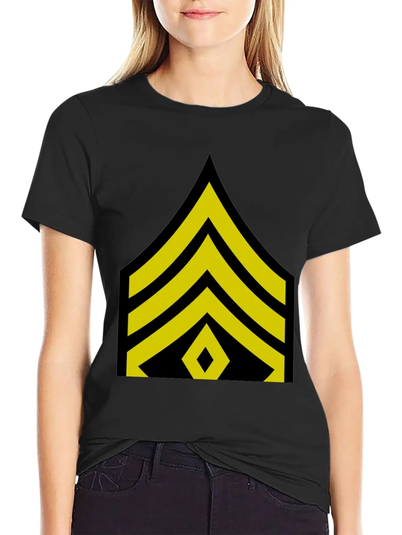 Army Rank First Sergeant Patch Modern Fit Casual T-Shirt – Clean And Versatile Design