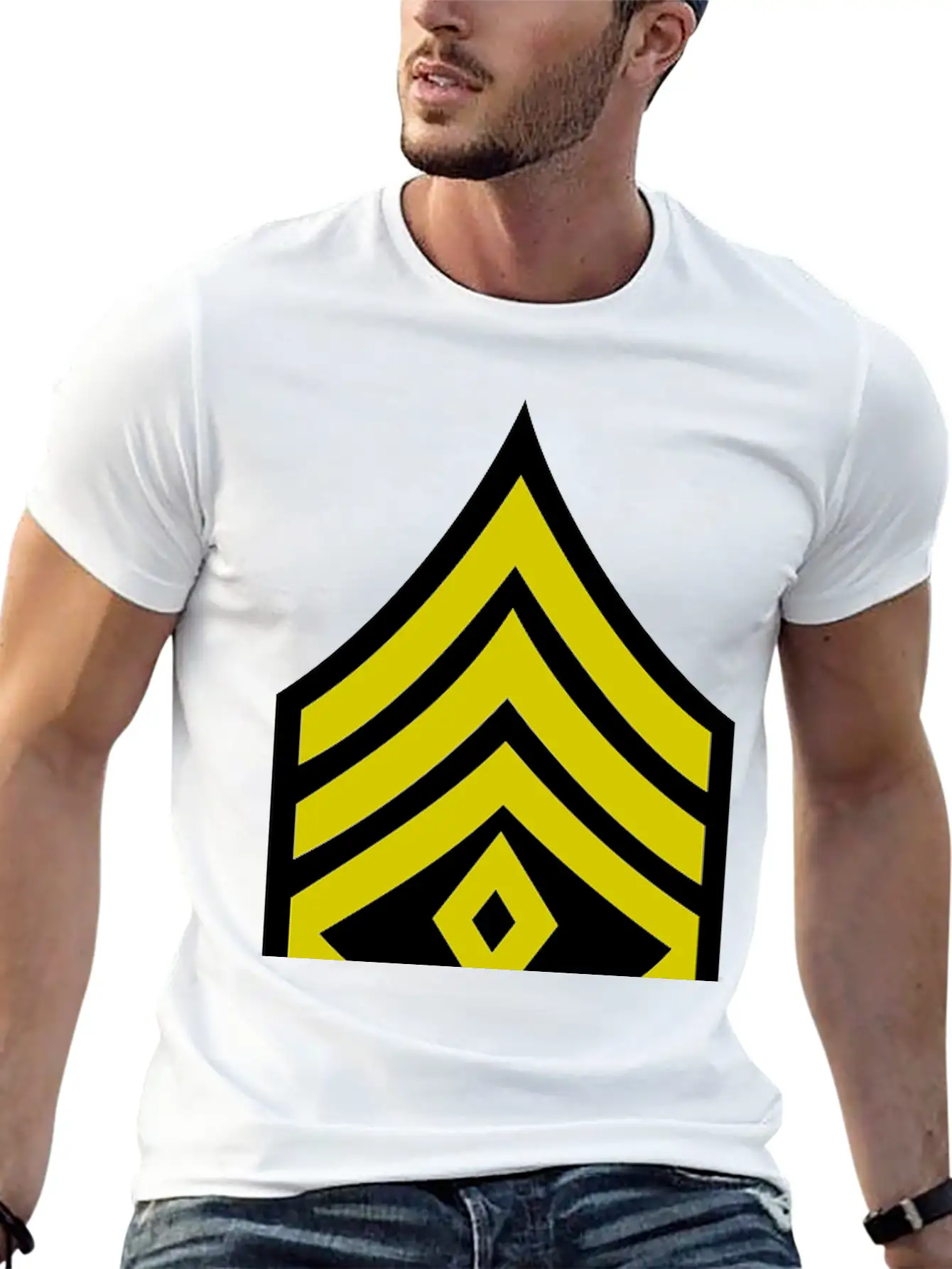 Army Rank First Sergeant Patch Modern Fit Casual T-Shirt – Clean And Versatile Design