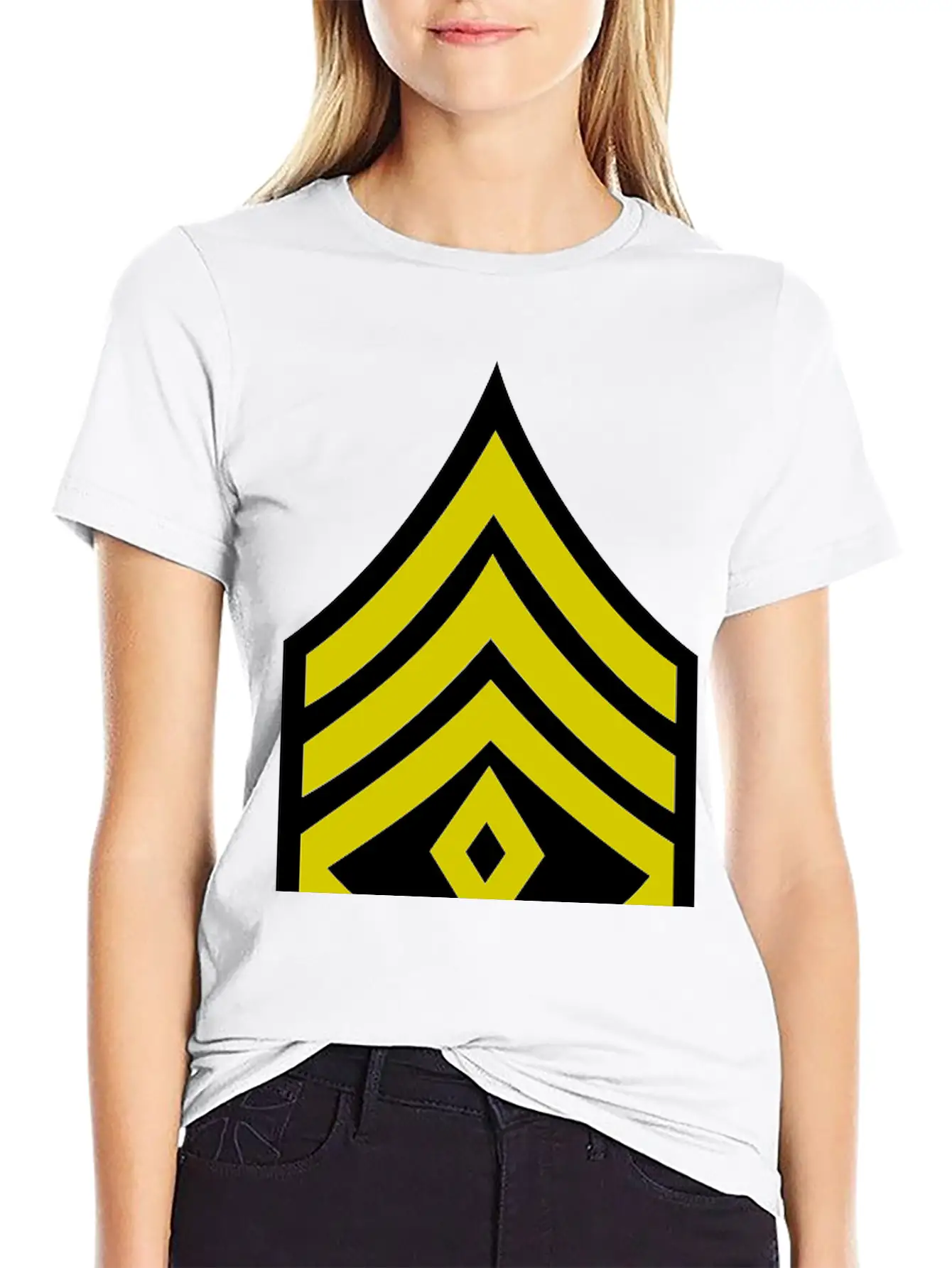 Army Rank First Sergeant Patch Modern Fit Casual T-Shirt – Clean And Versatile Design