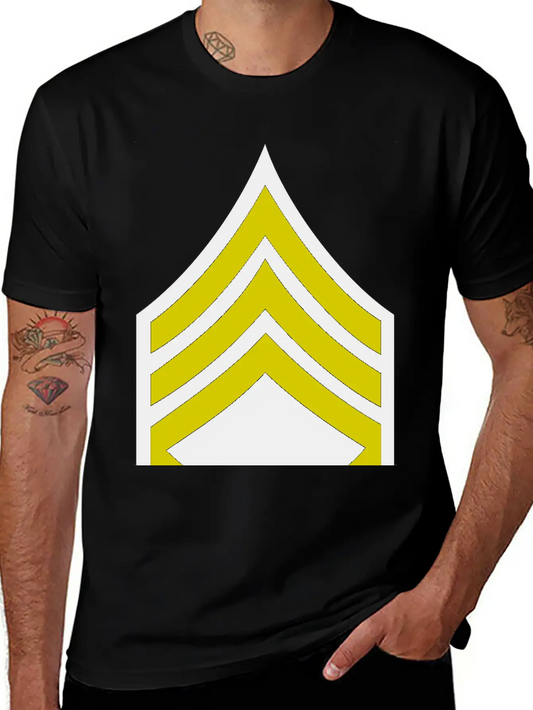 Army Rank Patch Staff Sergeant Stylish Everyday T-Shirt – Unisex Basic Cotton Tee