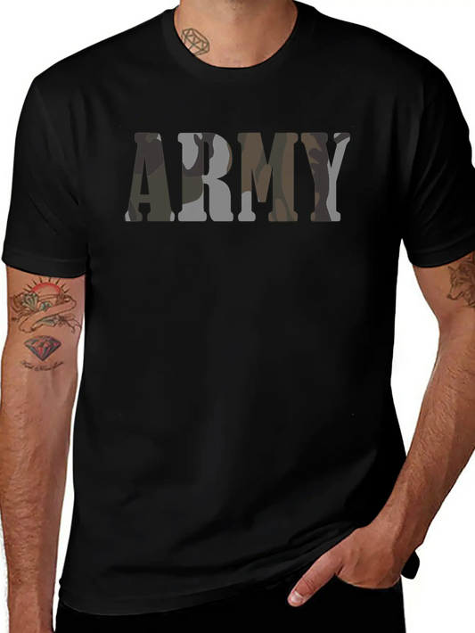 Army_woodland_pattern_fog Modern Fit Casual T-Shirt ��� Clean And Versatile Design