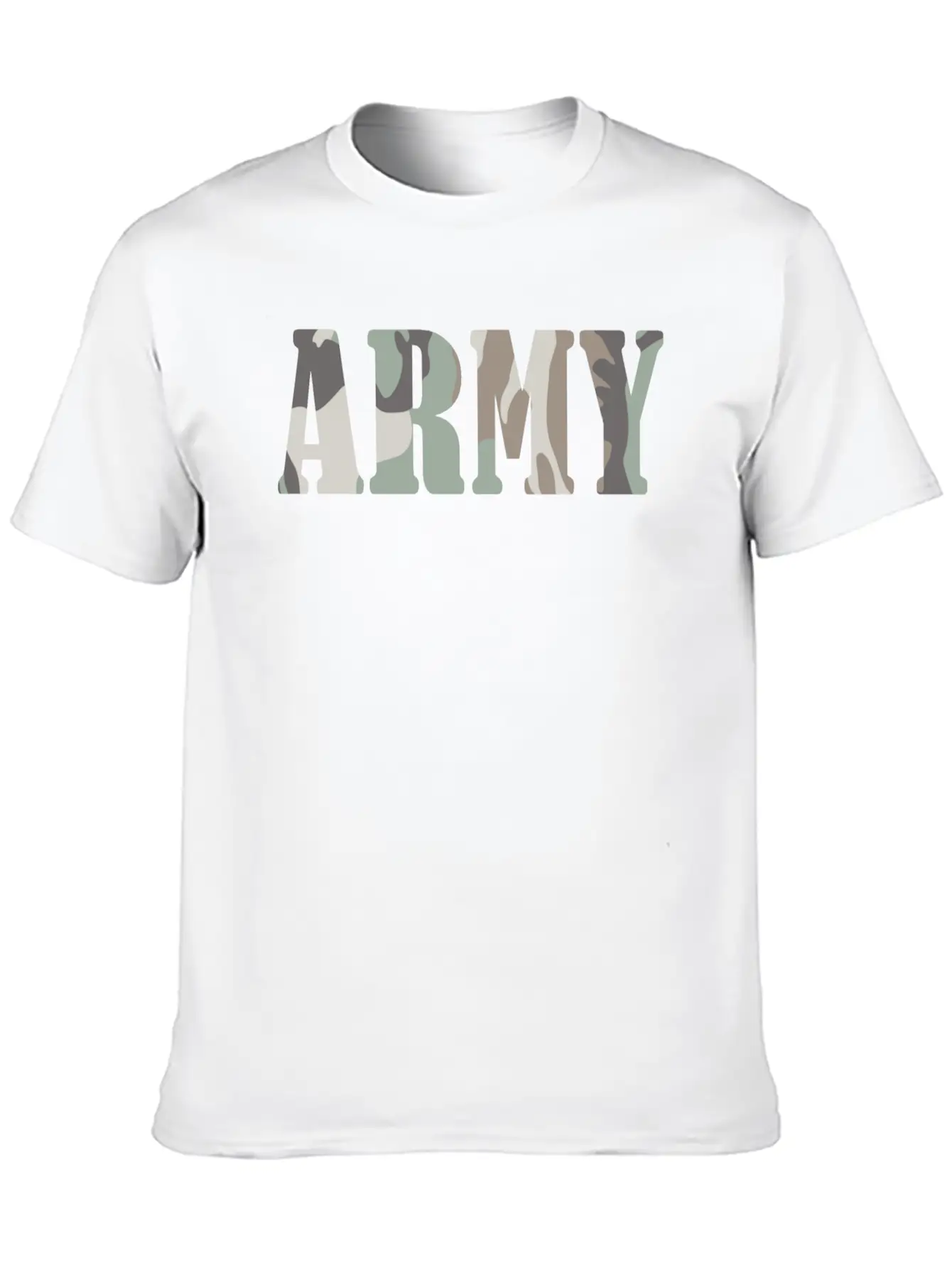 Army_woodland_pattern_fog Modern Fit Casual T-Shirt ��� Clean And Versatile Design