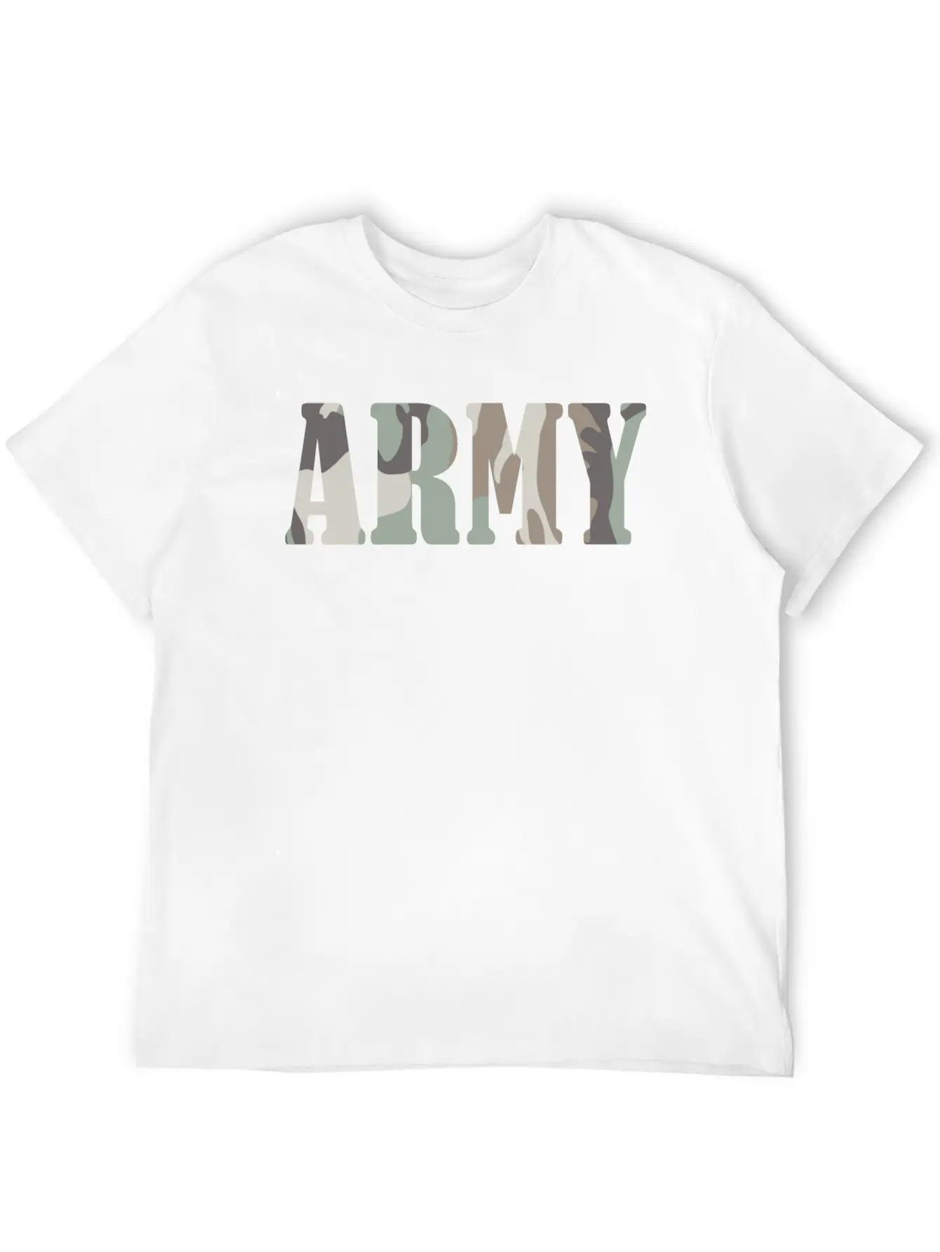 Army_woodland_pattern_fog Modern Fit Casual T-Shirt ��� Clean And Versatile Design