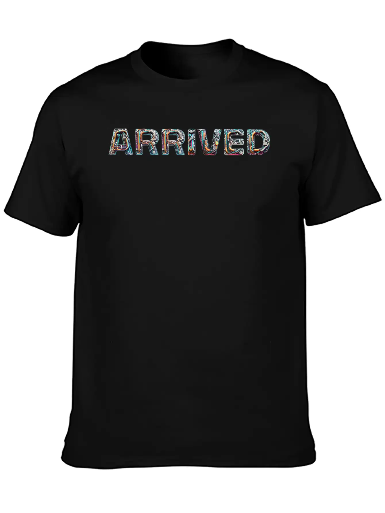 ARRIVED Cyber TextArt Essential Cotton Tee For Daily Outfits – Unisex Style