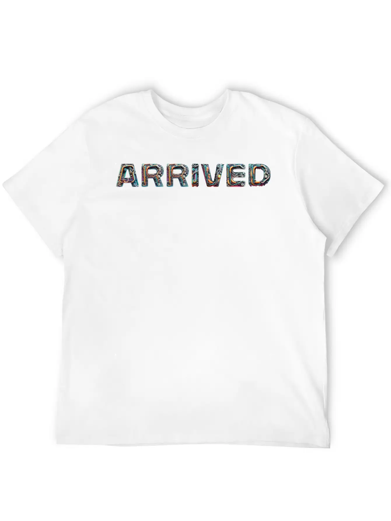 ARRIVED Cyber TextArt Essential Cotton Tee For Daily Outfits – Unisex Style