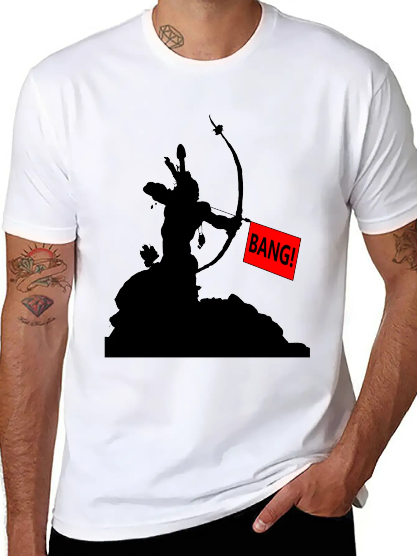 Arrow Bang Funny T-shirt Unisex Casual T-Shirt ��� Clean Design For Daily Comfort