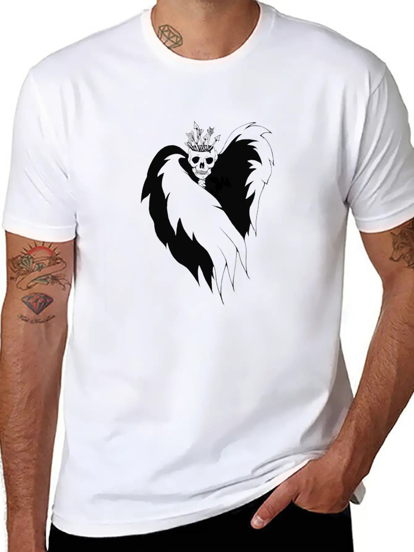 Arrow Crown Lightweight Cotton T-Shirt – Daily Comfort Graphic Shirt