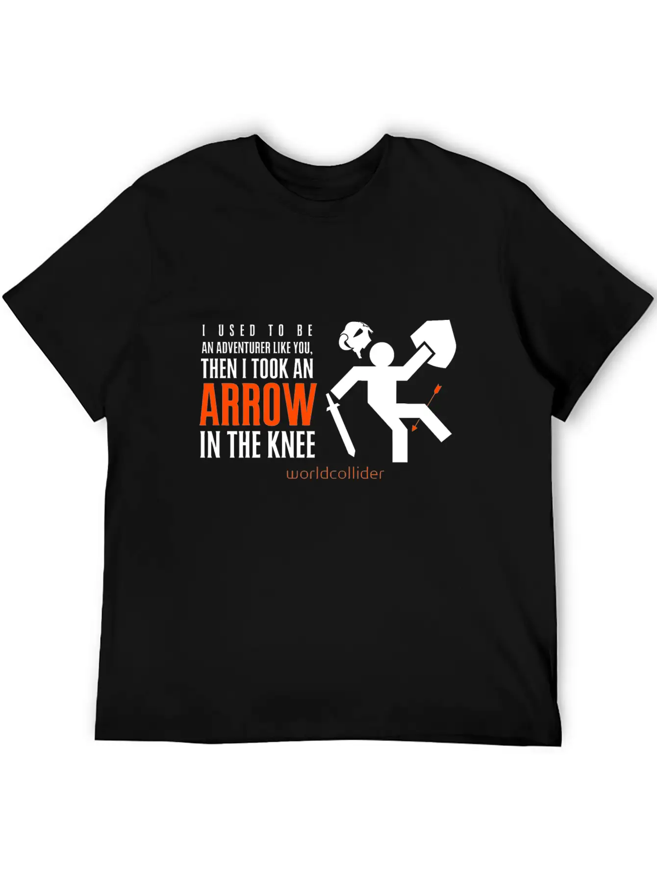 Arrow In The Knee Cartoon Amazing Style Art Basic Graphic T-Shirt – Daily Comfort In Soft Cotton