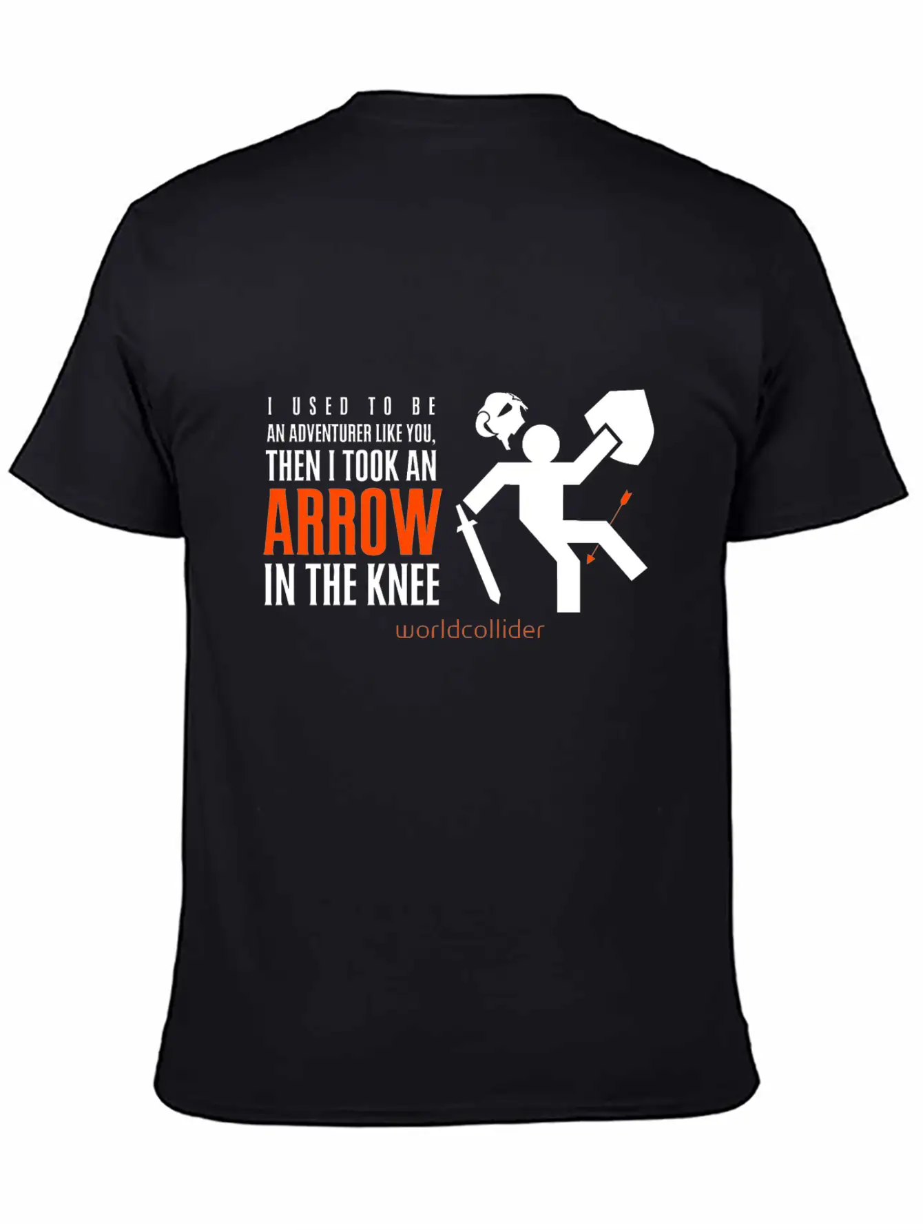 Arrow In The Knee Cartoon Amazing Style Art Basic Graphic T-Shirt – Daily Comfort In Soft Cotton