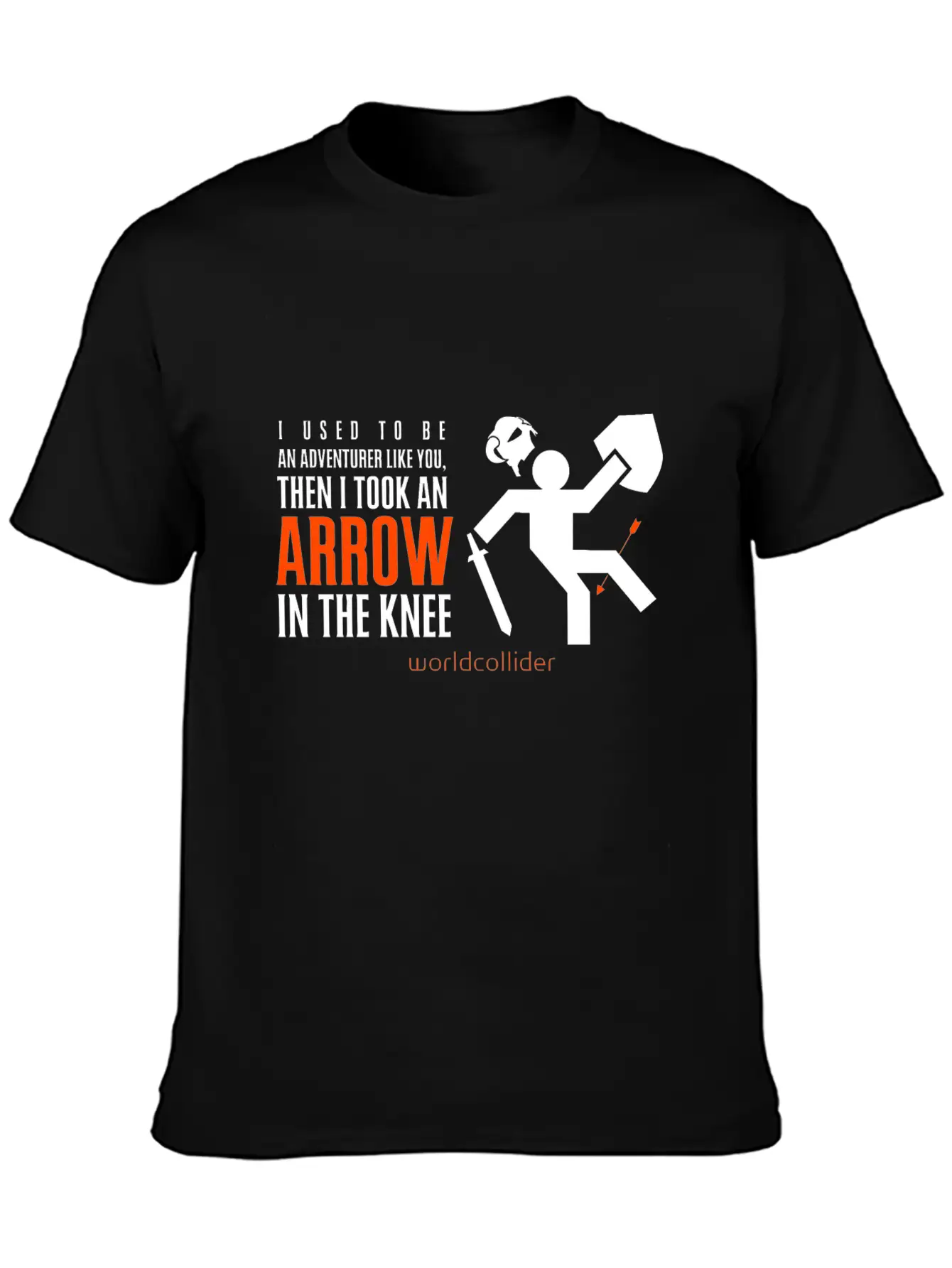 Arrow In The Knee Cartoon Amazing Style Art Basic Graphic T-Shirt – Daily Comfort In Soft Cotton