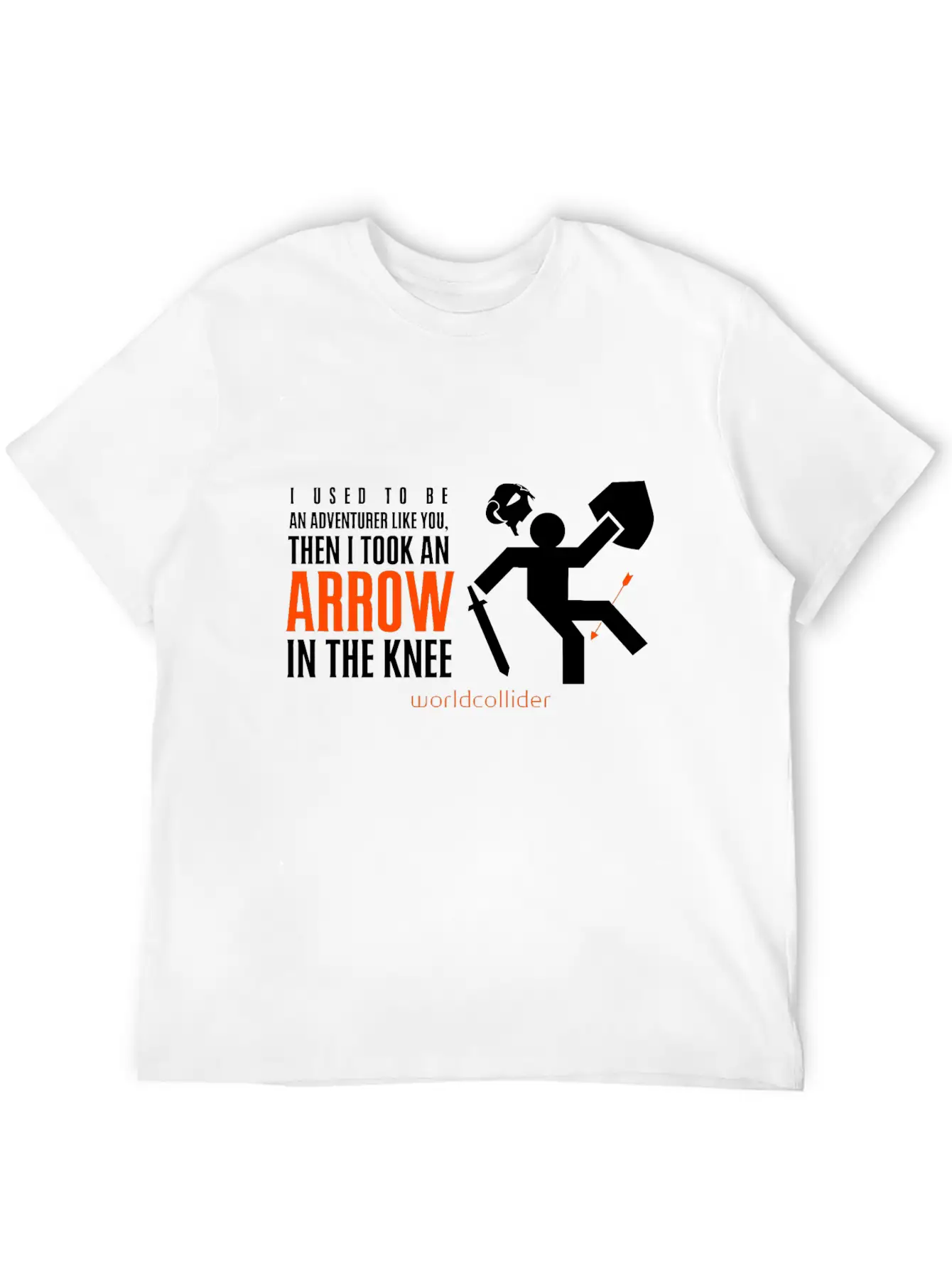 Arrow In The Knee Cartoon Amazing Style Art Basic Graphic T-Shirt – Daily Comfort In Soft Cotton