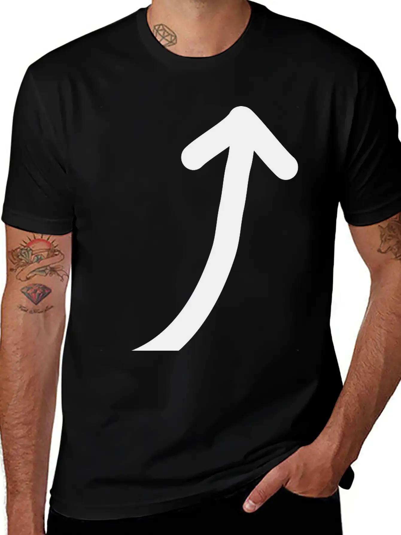 Arrow Up Modern Fit Casual T-Shirt ��� Clean And Versatile Design