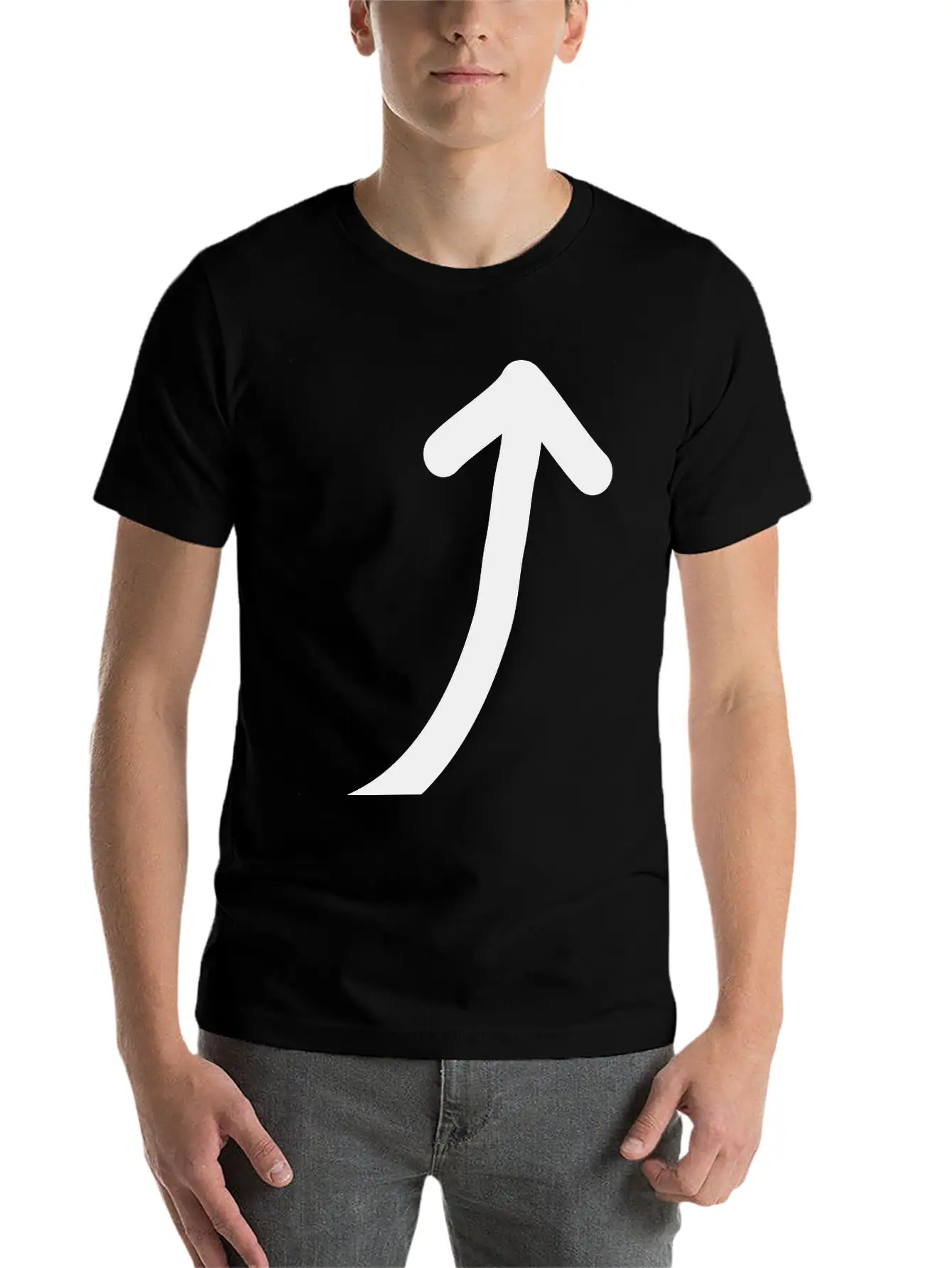 Arrow Up Modern Fit Casual T-Shirt ��� Clean And Versatile Design
