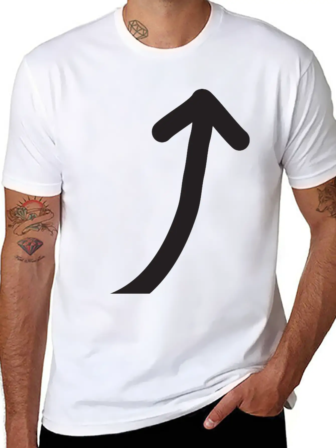 Arrow Up Modern Fit Casual T-Shirt ��� Clean And Versatile Design