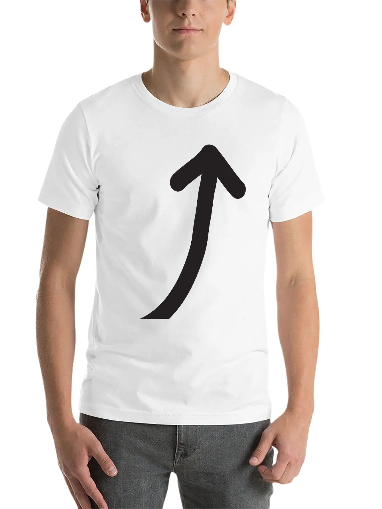 Arrow Up Modern Fit Casual T-Shirt ��� Clean And Versatile Design