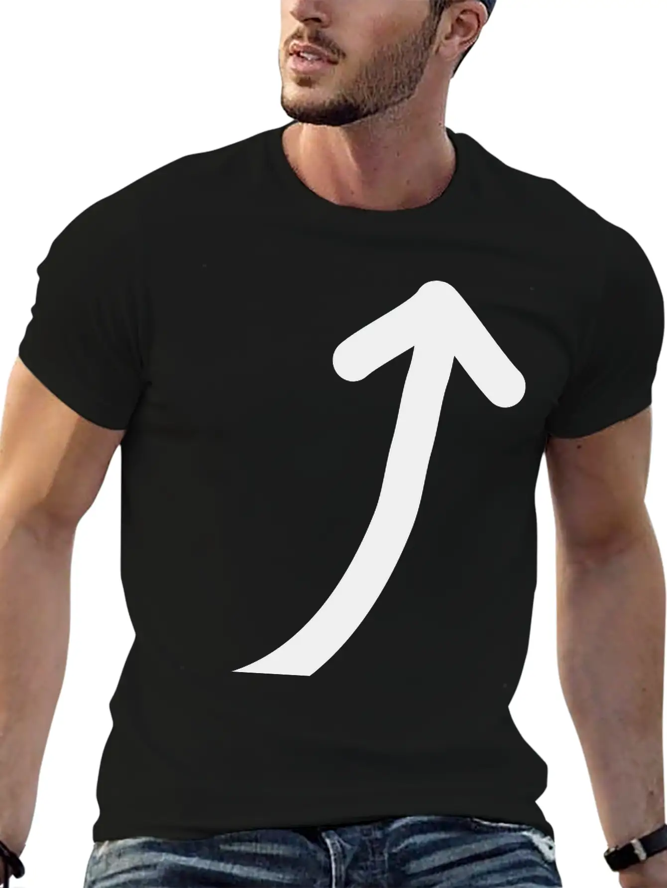 Arrow Up Modern Fit Casual T-Shirt ��� Clean And Versatile Design