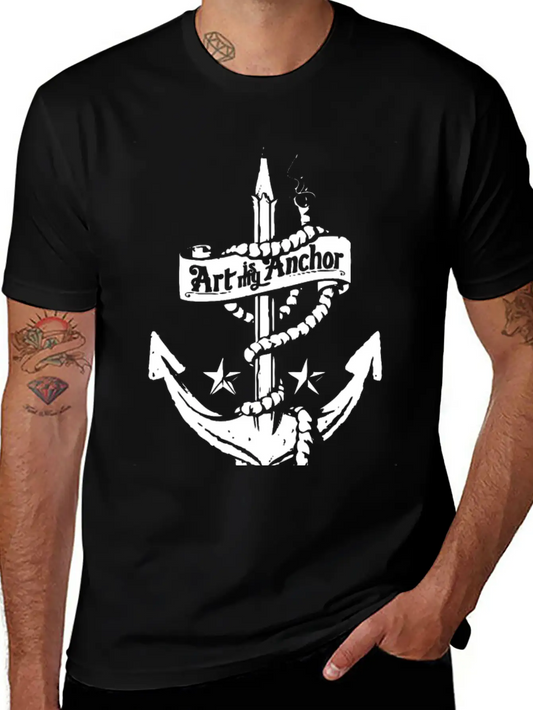 Art Is My Anchor Classic Fit Graphic Tee For Daily Comfort – Unisex Cotton Shirt