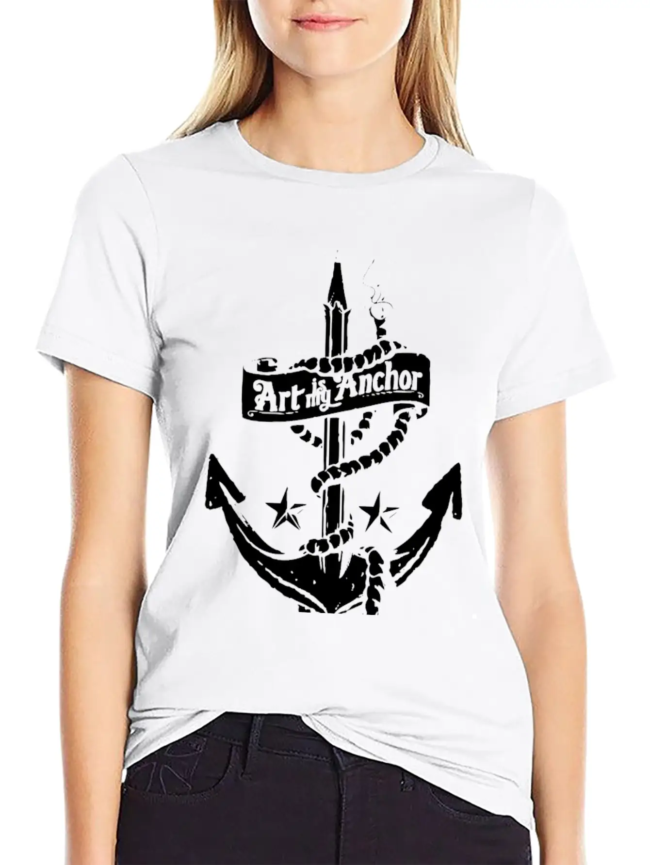 Art Is My Anchor Classic Fit Graphic Tee For Daily Comfort – Unisex Cotton Shirt
