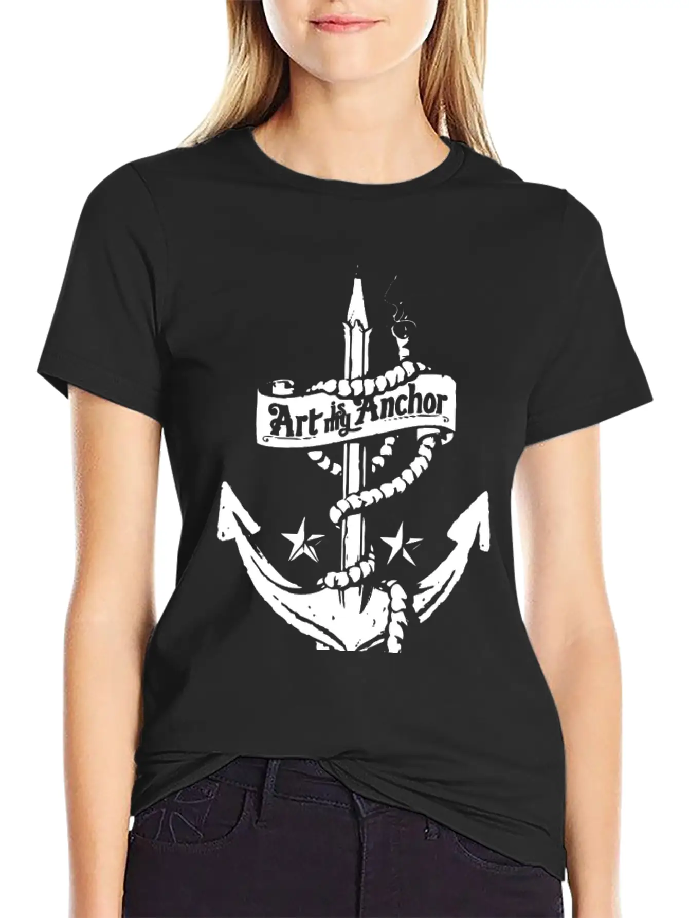Art Is My Anchor Classic Fit Graphic Tee For Daily Comfort – Unisex Cotton Shirt