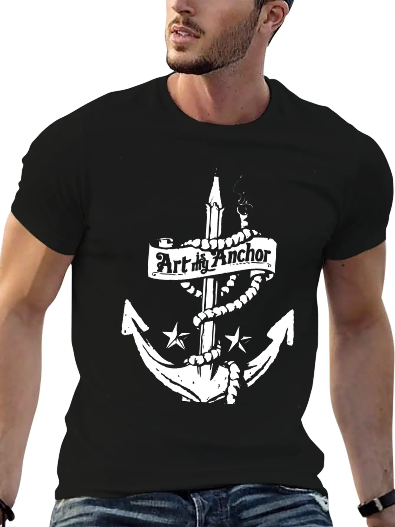 Art Is My Anchor Classic Fit Graphic Tee For Daily Comfort – Unisex Cotton Shirt