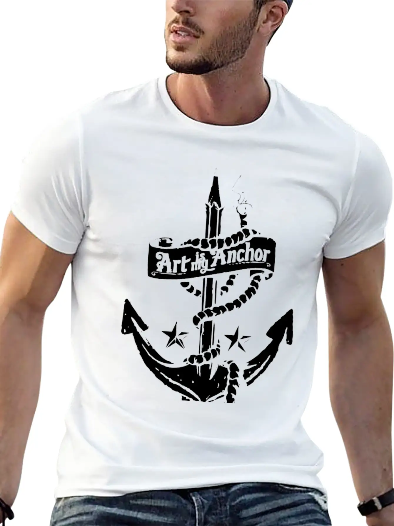 Art Is My Anchor Classic Fit Graphic Tee For Daily Comfort – Unisex Cotton Shirt