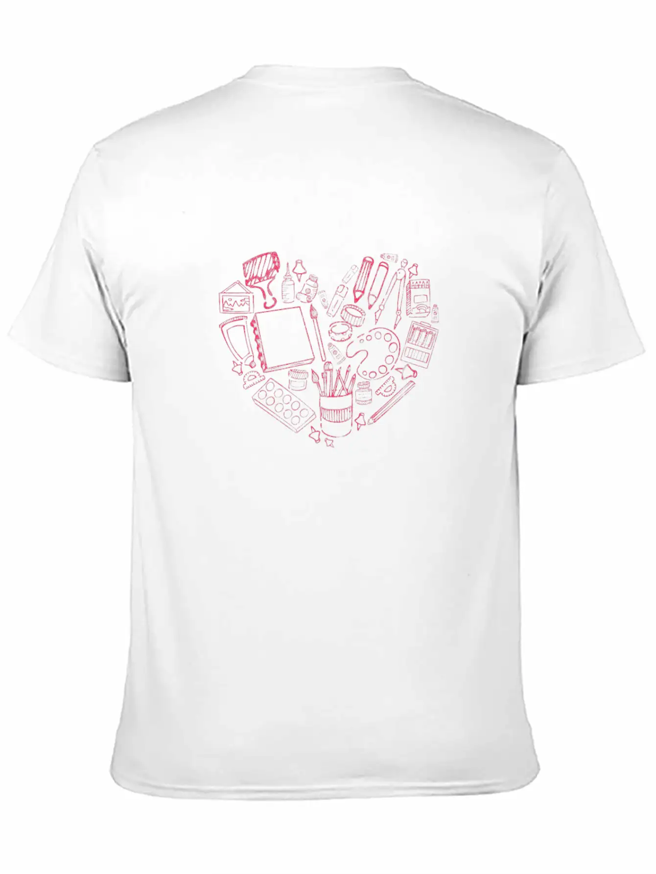 Art Teacher Heart Love Modern Fit Casual T-Shirt – Clean And Versatile Design