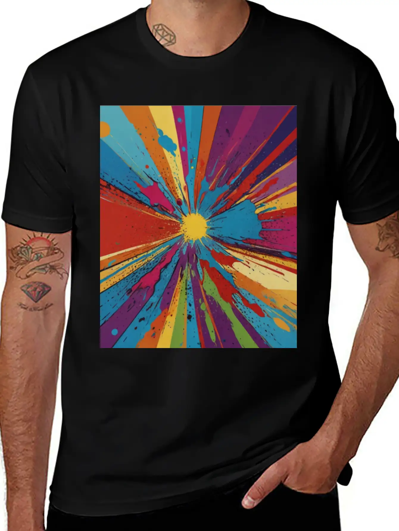 Artfully Designed Pop Art T-Shirt Basic Graphic T-Shirt – Daily Comfort In Soft Cotton