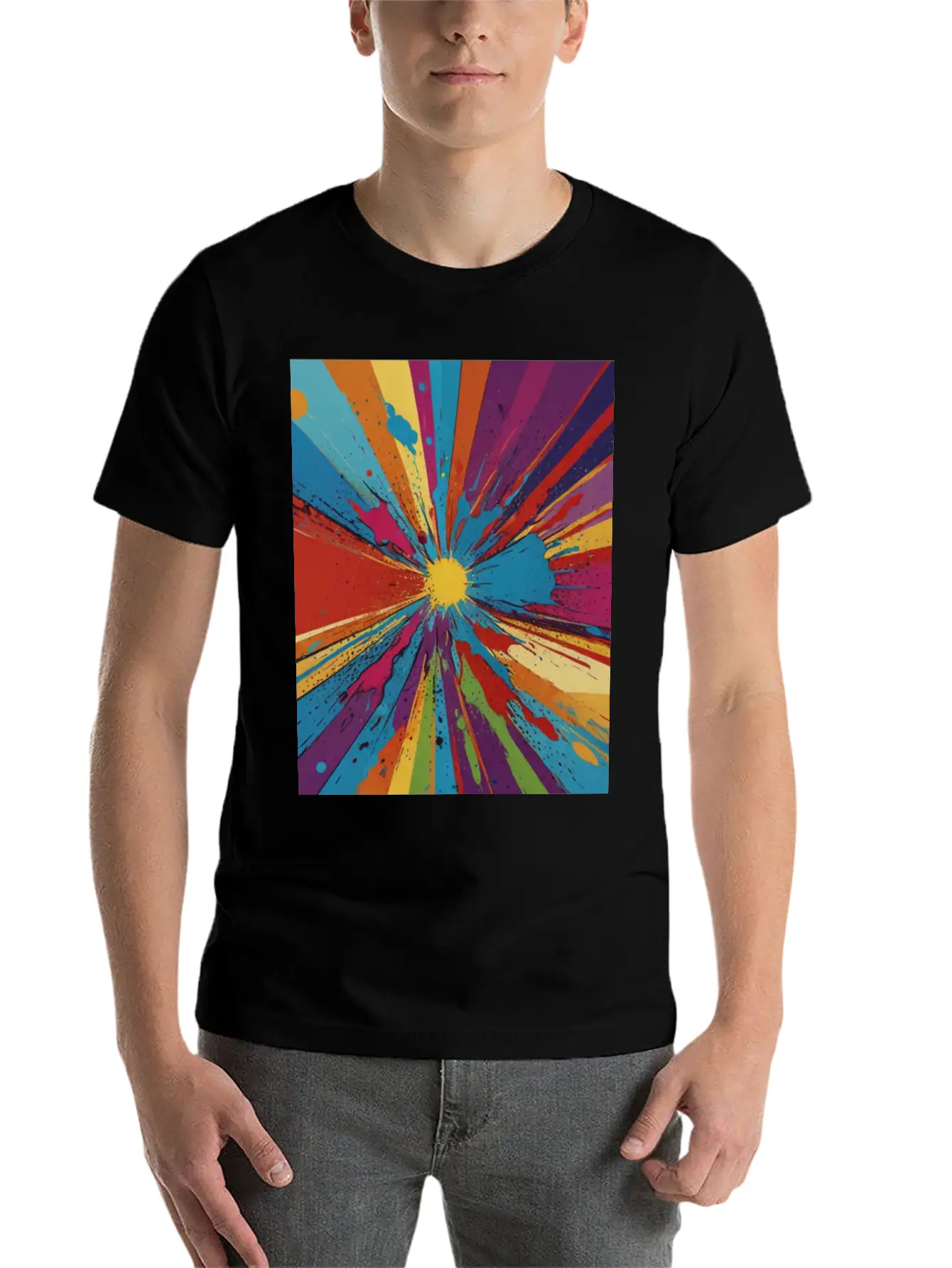 Artfully Designed Pop Art T-Shirt Basic Graphic T-Shirt – Daily Comfort In Soft Cotton