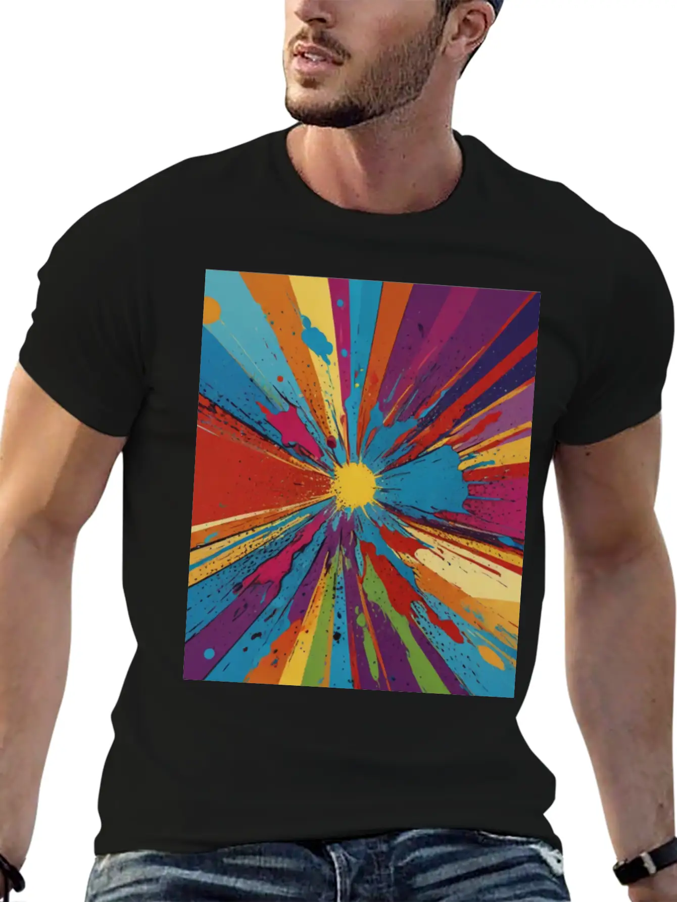 Artfully Designed Pop Art T-Shirt Basic Graphic T-Shirt – Daily Comfort In Soft Cotton