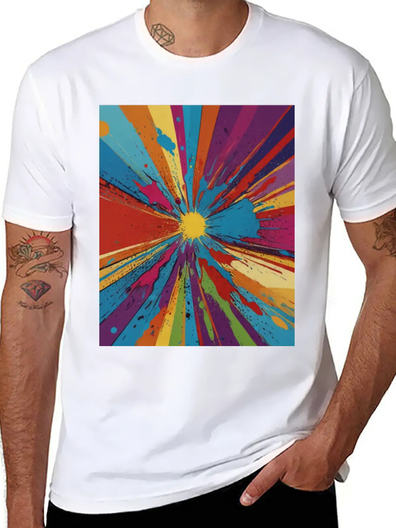 Artfully Designed Pop Art T-Shirt Basic Graphic T-Shirt – Daily Comfort In Soft Cotton
