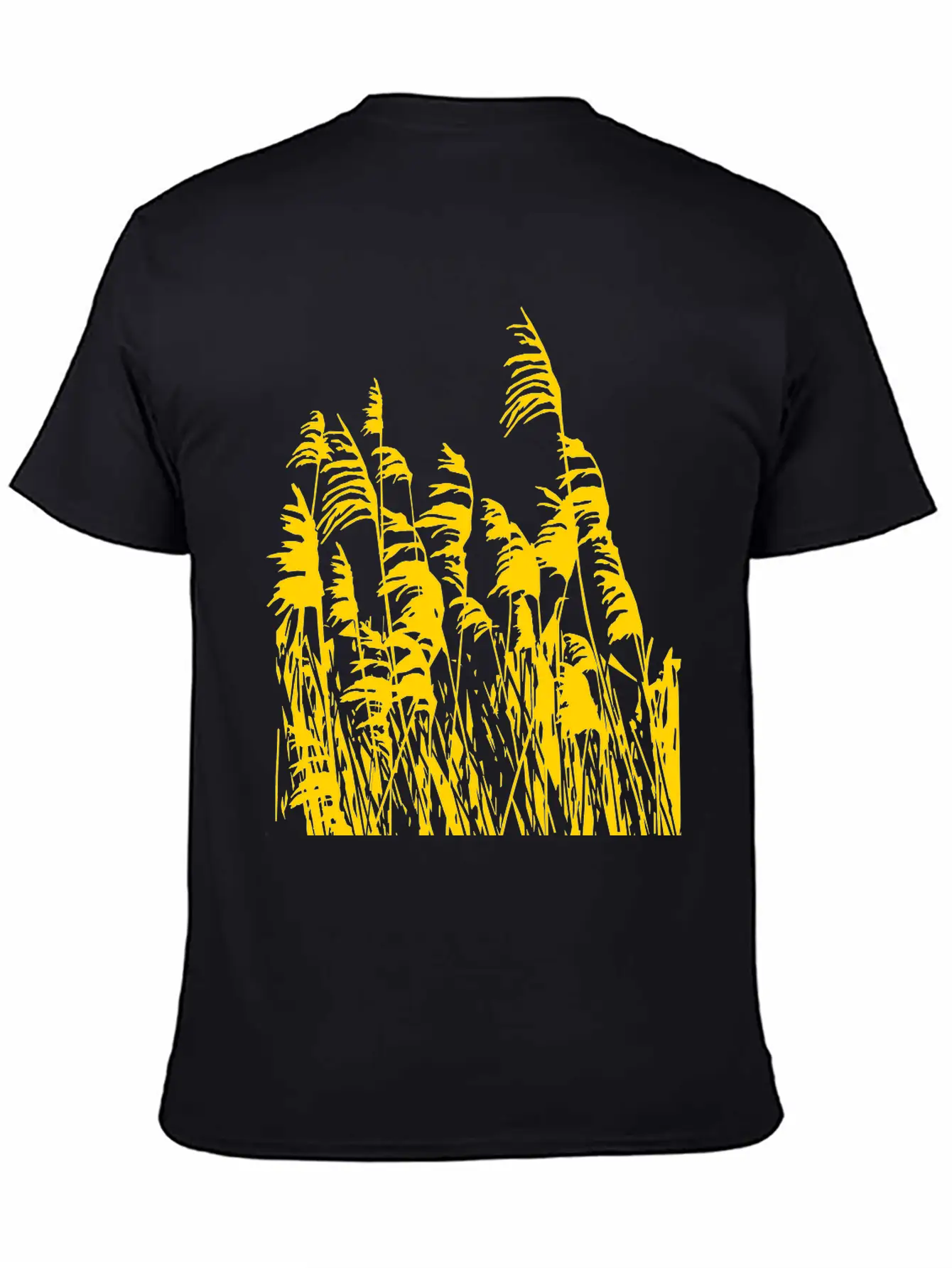 Artistic Gold/silver Metalic Reed Grass Nature Lightweight Cotton T-Shirt – Daily Comfort Graphic Shirt