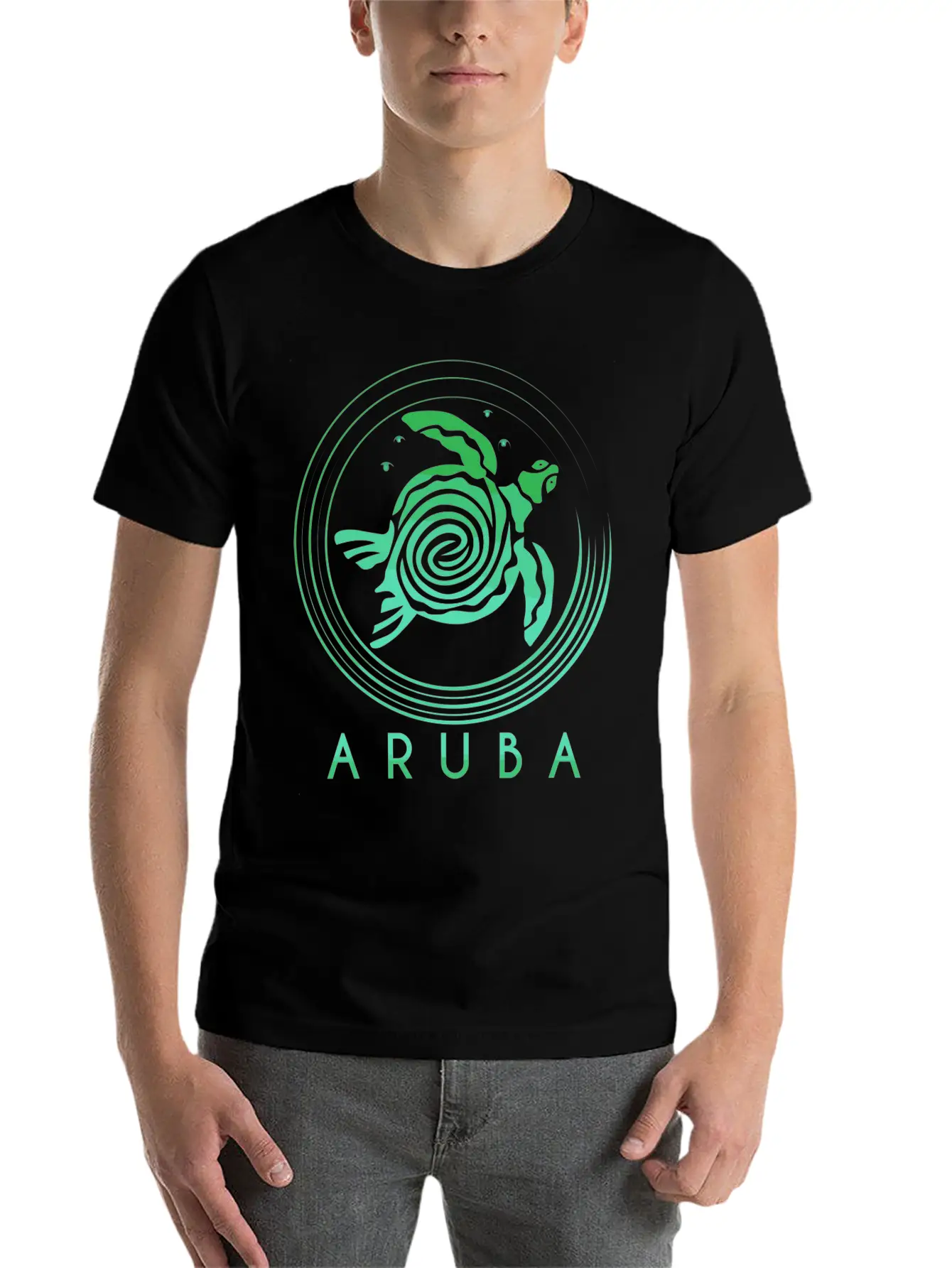 Aruba Tribal Turtle Classic Fit Graphic Tee For Daily Comfort – Unisex Cotton Shirt