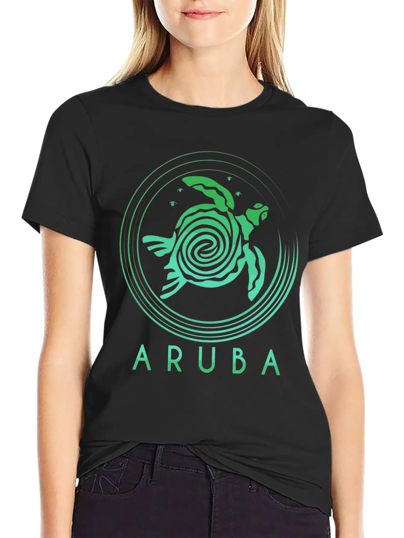Aruba Tribal Turtle Classic Fit Graphic Tee For Daily Comfort – Unisex Cotton Shirt