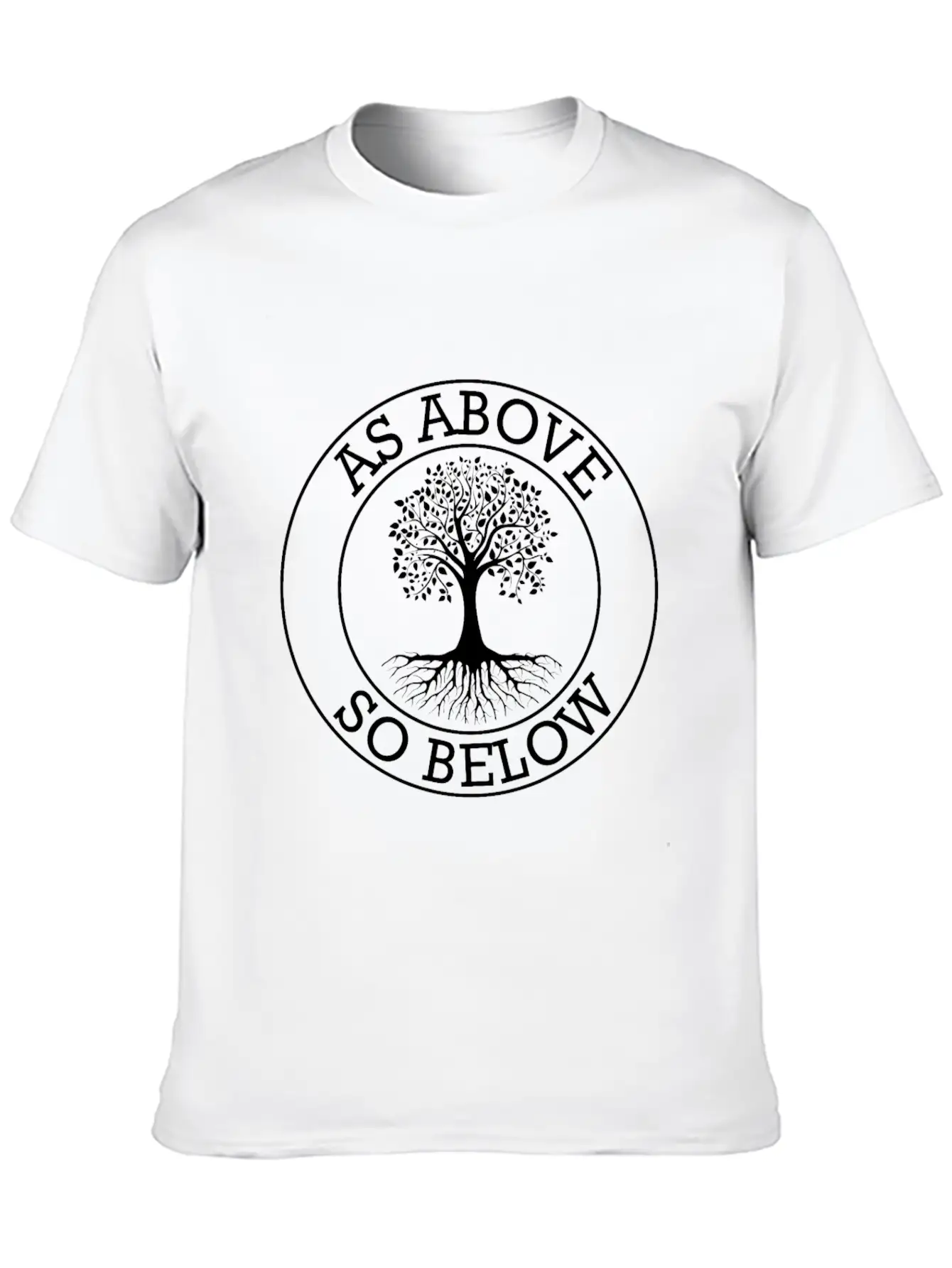 As Above, So Below - Spirituality Tree Unisex Casual T-Shirt – Clean Design For Daily Comfort