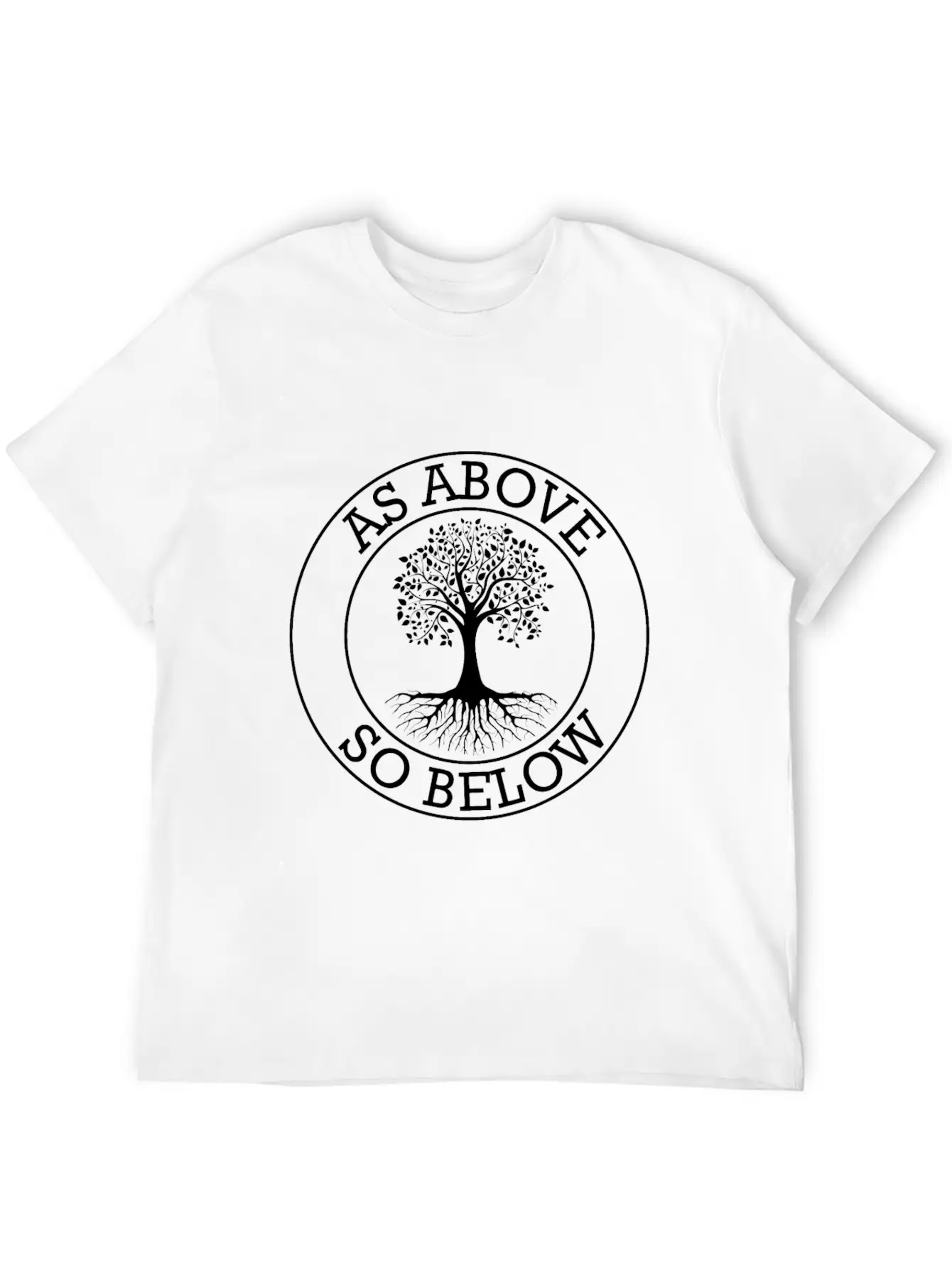 As Above, So Below - Spirituality Tree Unisex Casual T-Shirt – Clean Design For Daily Comfort