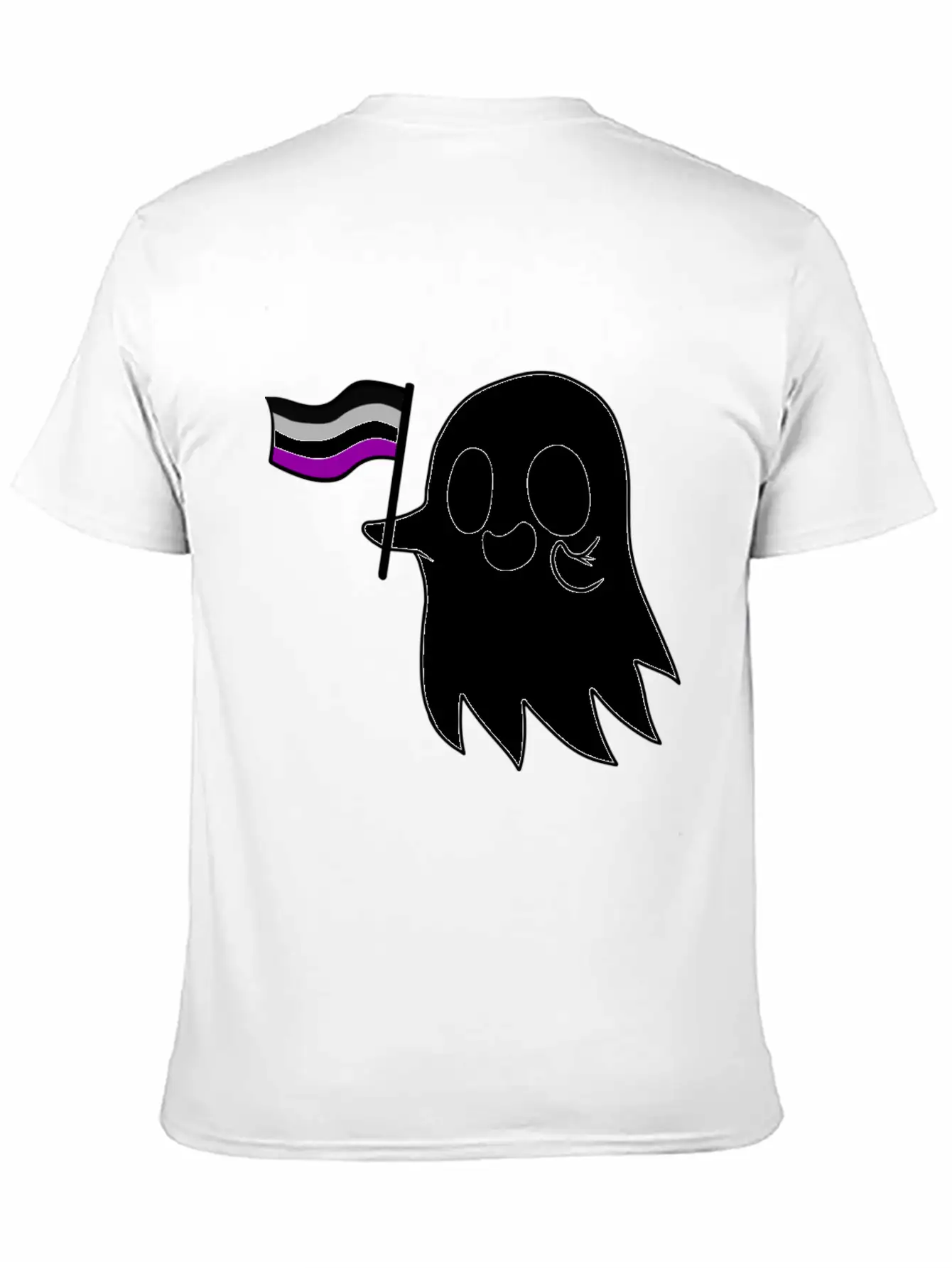 Asexual Pride Ghost Classic T Shirt Classic Fit Graphic Tee For Daily Comfort – Unisex Cotton Shirt