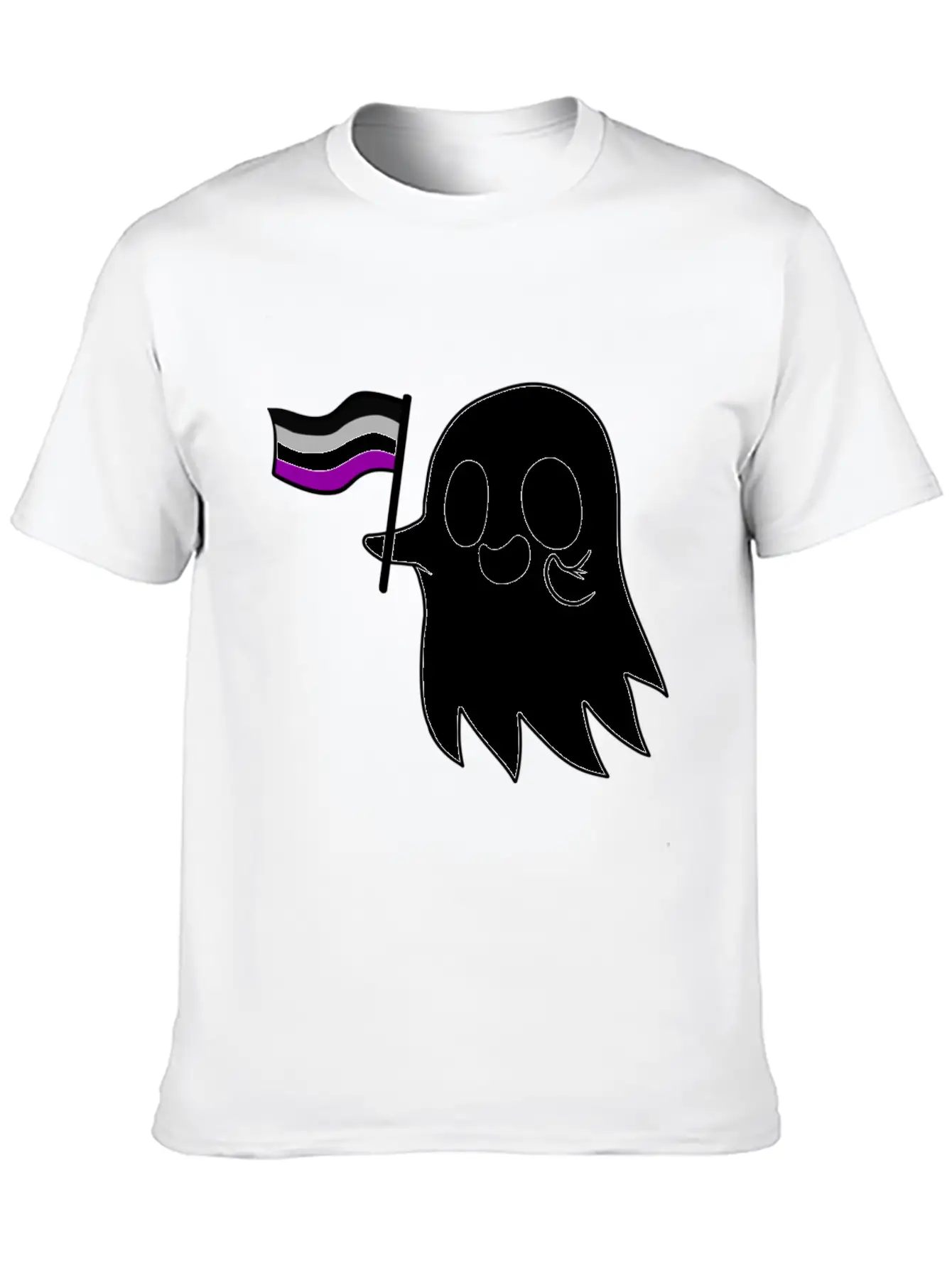 Asexual Pride Ghost Classic T Shirt Classic Fit Graphic Tee For Daily Comfort – Unisex Cotton Shirt