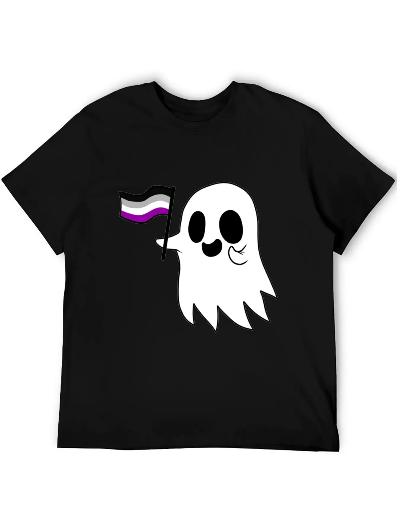 Asexual Pride Ghost Classic T Shirt Classic Fit Graphic Tee For Daily Comfort – Unisex Cotton Shirt