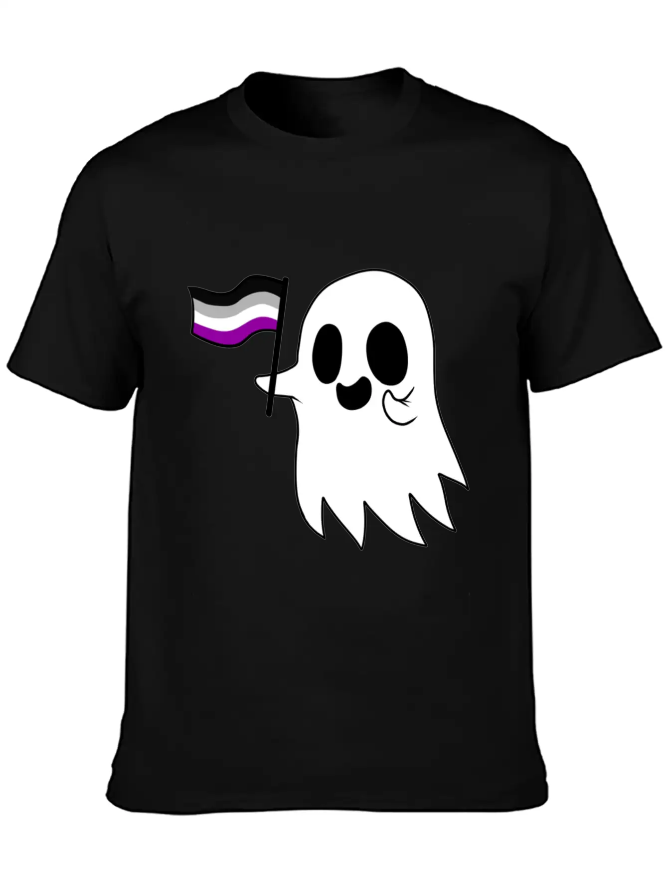 Asexual Pride Ghost Classic T Shirt Classic Fit Graphic Tee For Daily Comfort – Unisex Cotton Shirt