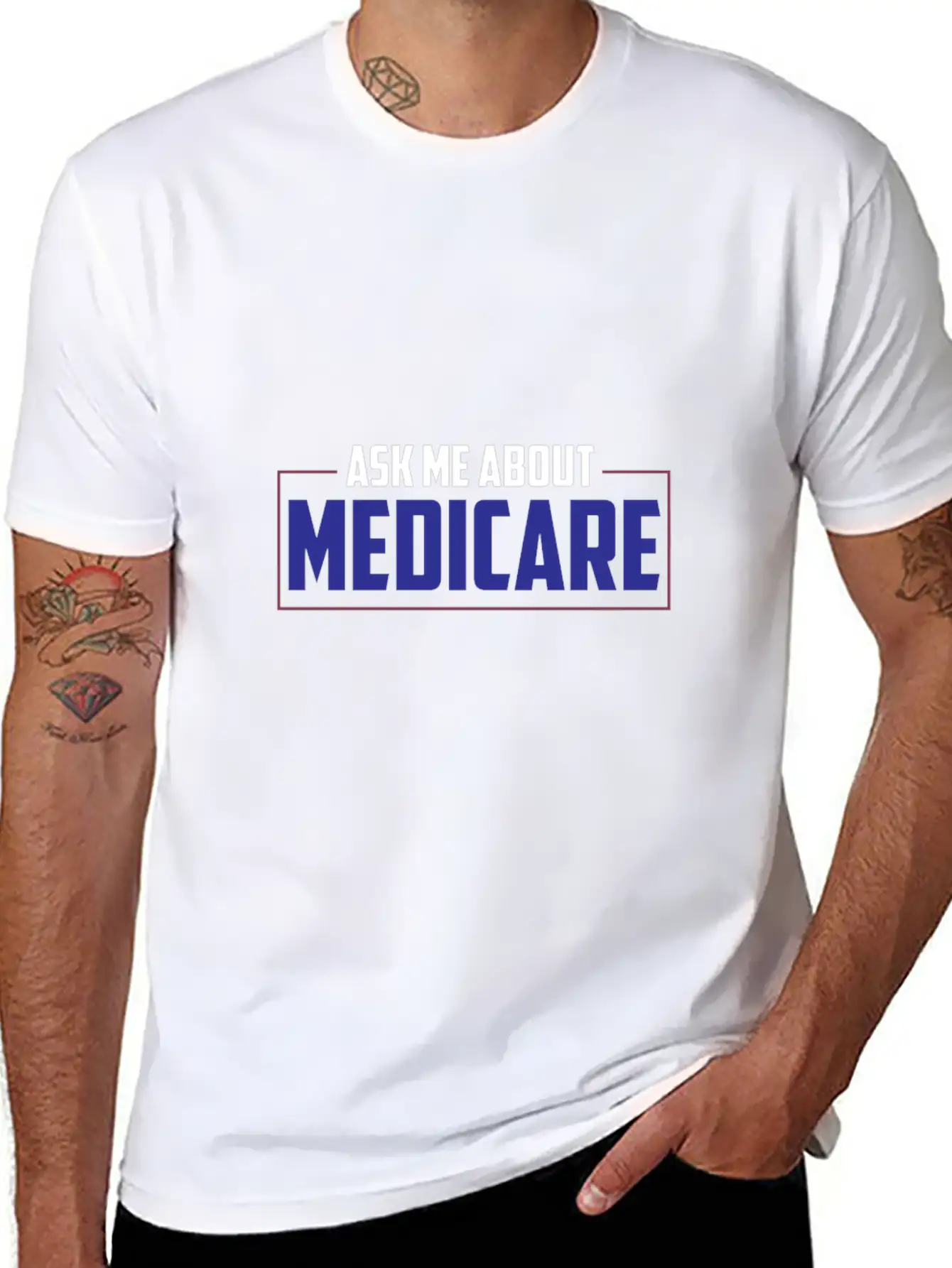 Ask Me About Medicare Insurance Agent Basic Graphic T-Shirt – Daily Comfort In Soft Cotton