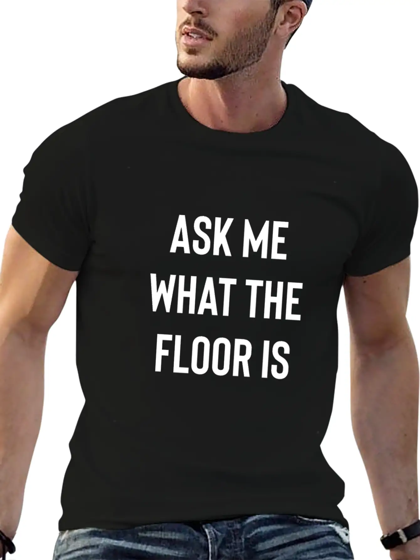 Ask Me What The Floor Is (lava) Essential Cotton Tee For Daily Outfits – Unisex Style
